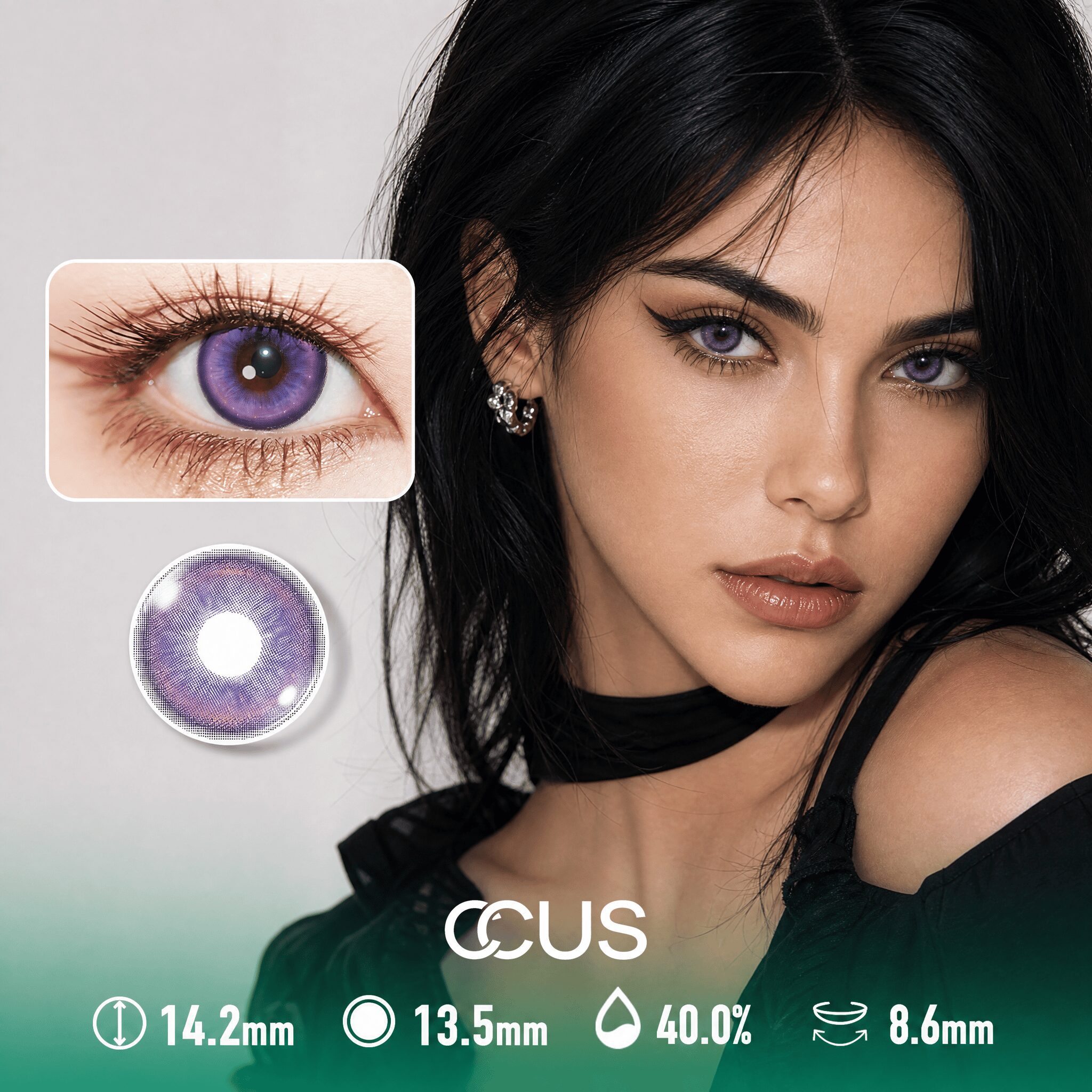 Rain Iris Purple Contact Lenses