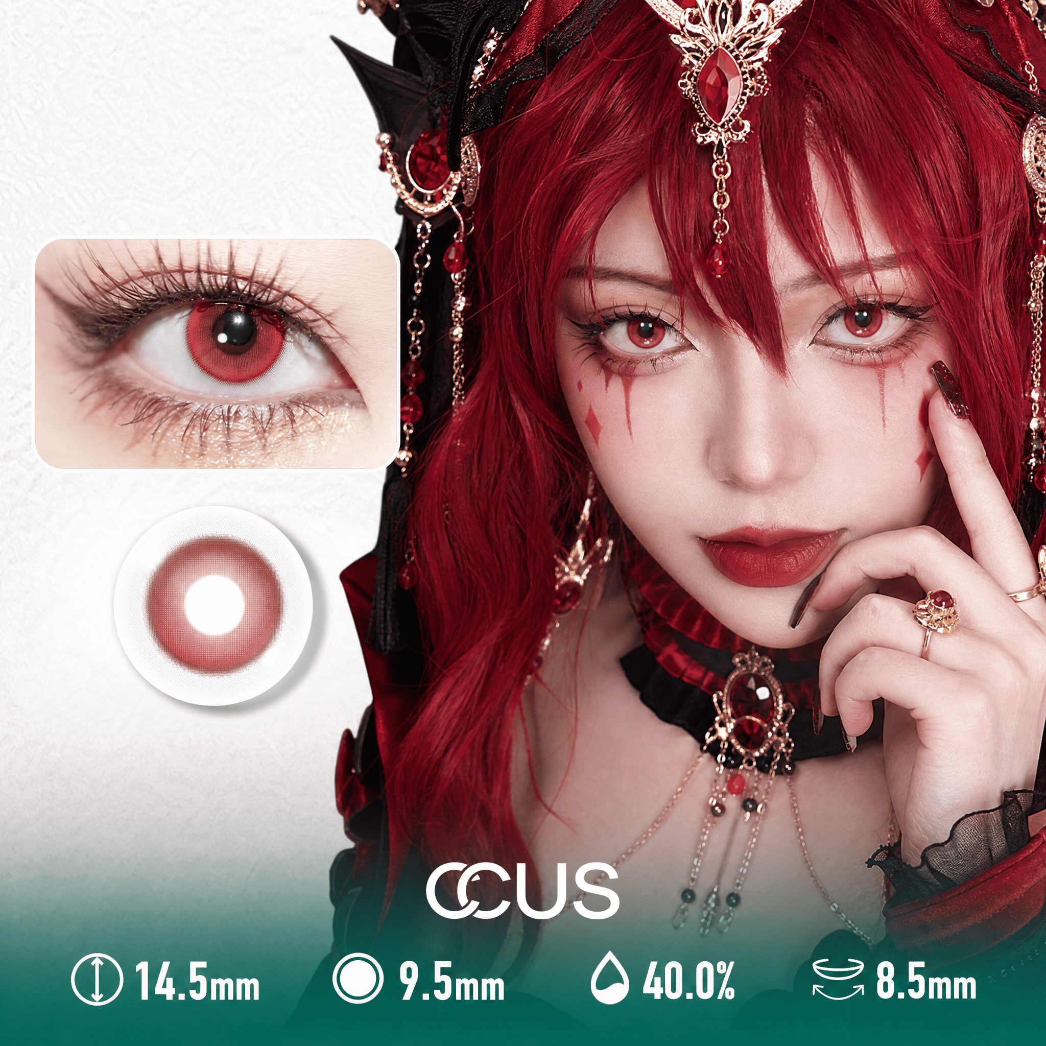 Red Small Pupil Cosplay Contact Lenses
