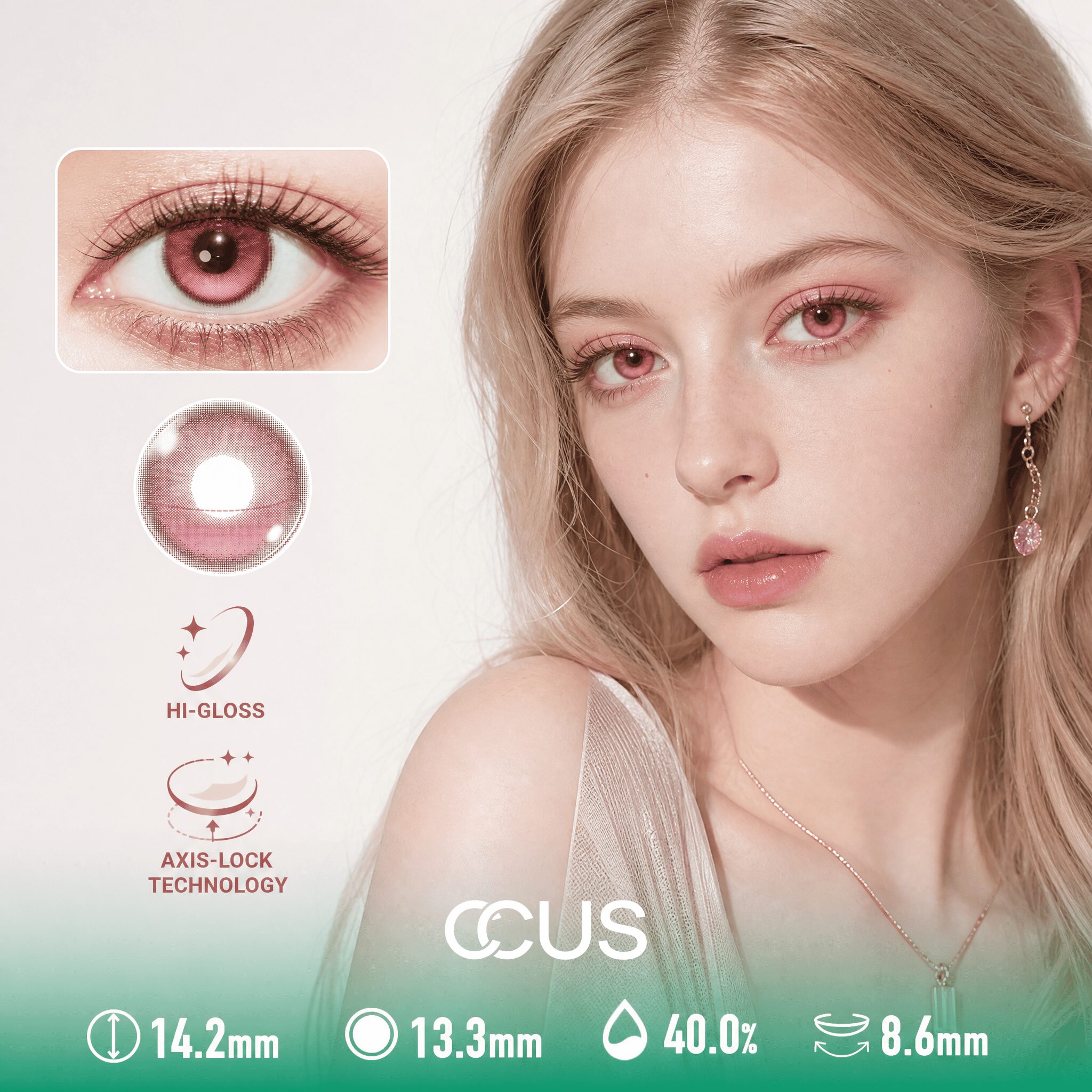 Rose Halo Pink Contact Lenses