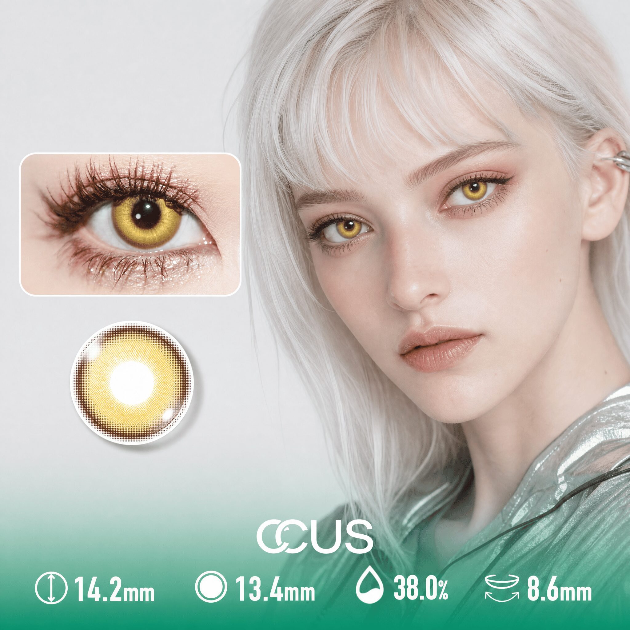 Saffron Dusk Gold Contact Lenses