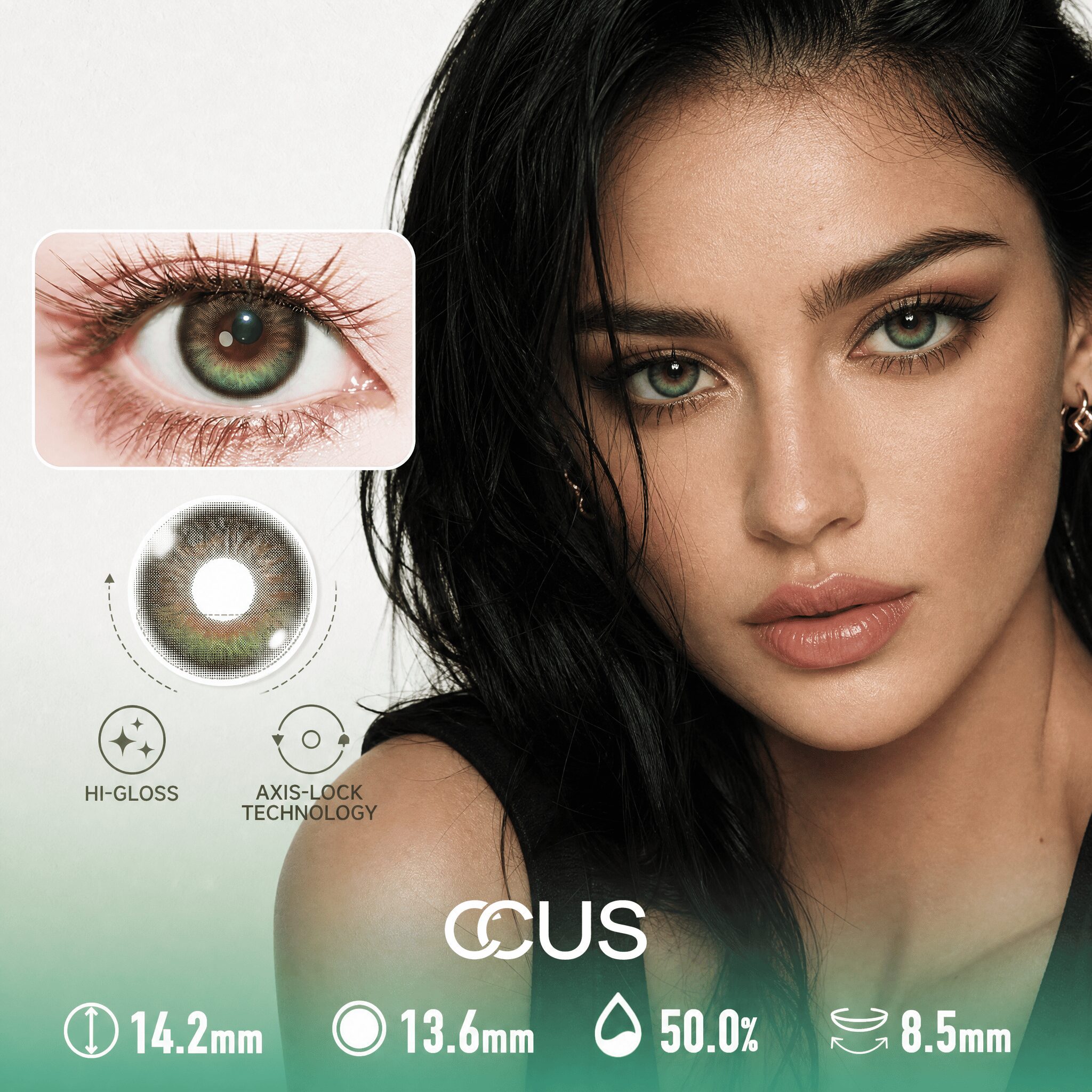 Serene Florence Olive Green Contact Lenses
