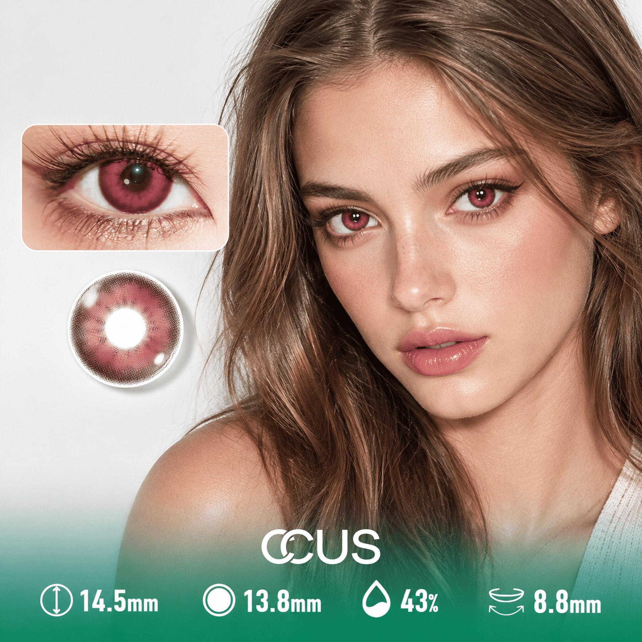 Silk Solstice Red Contact Lenses