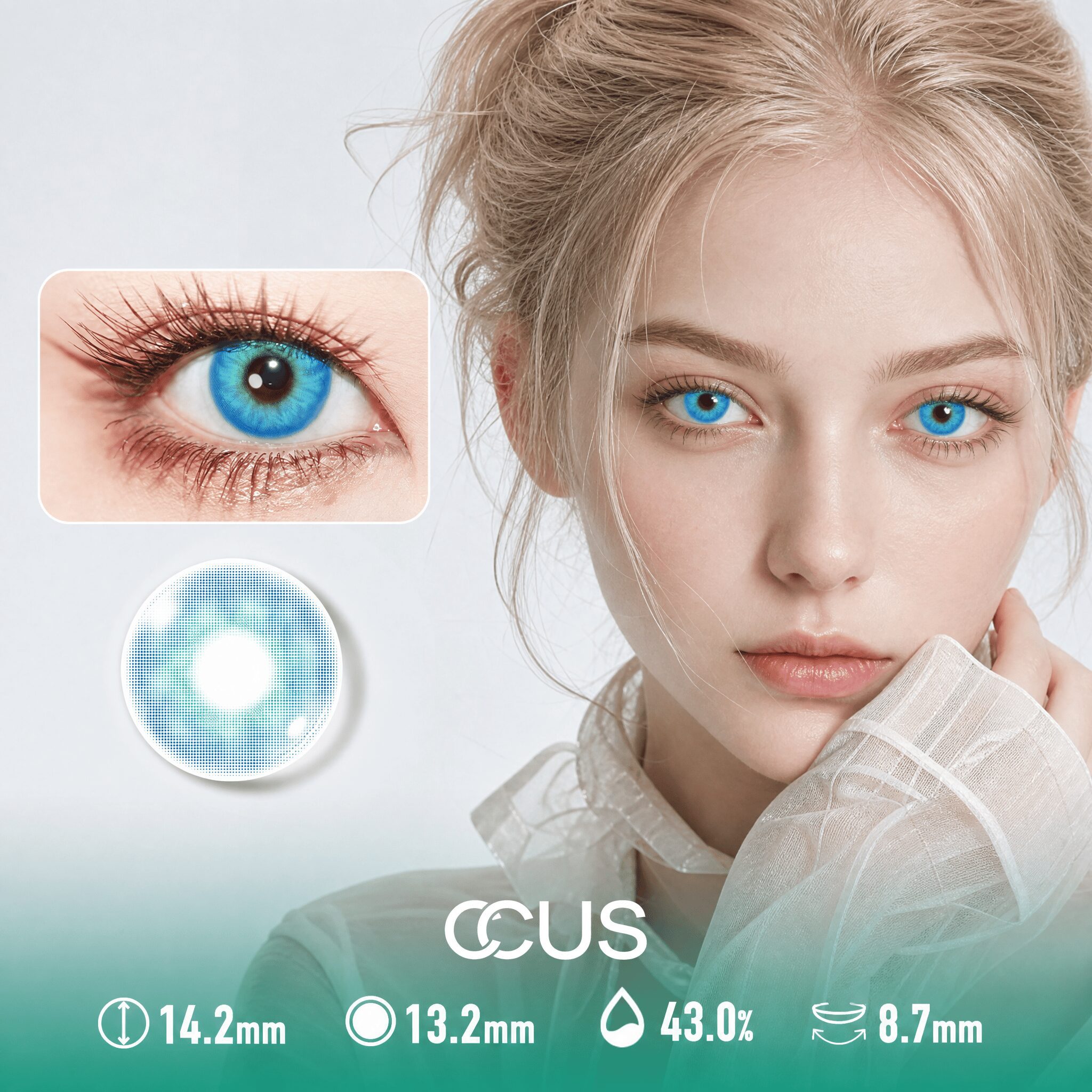 Solstice Camellia Snow White Contact Lenses