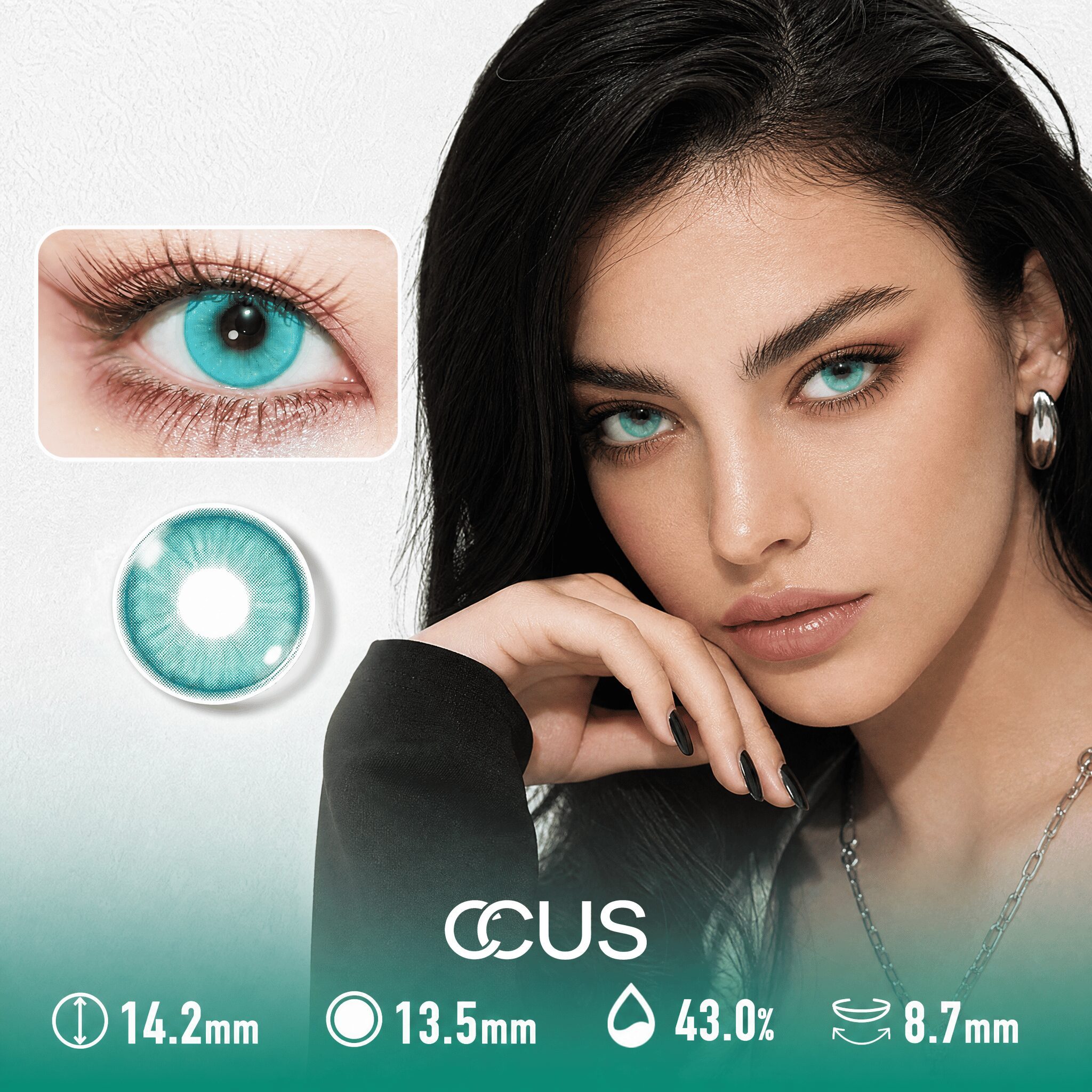 Turquoise Lagoon Azure Blue Contact Lenses