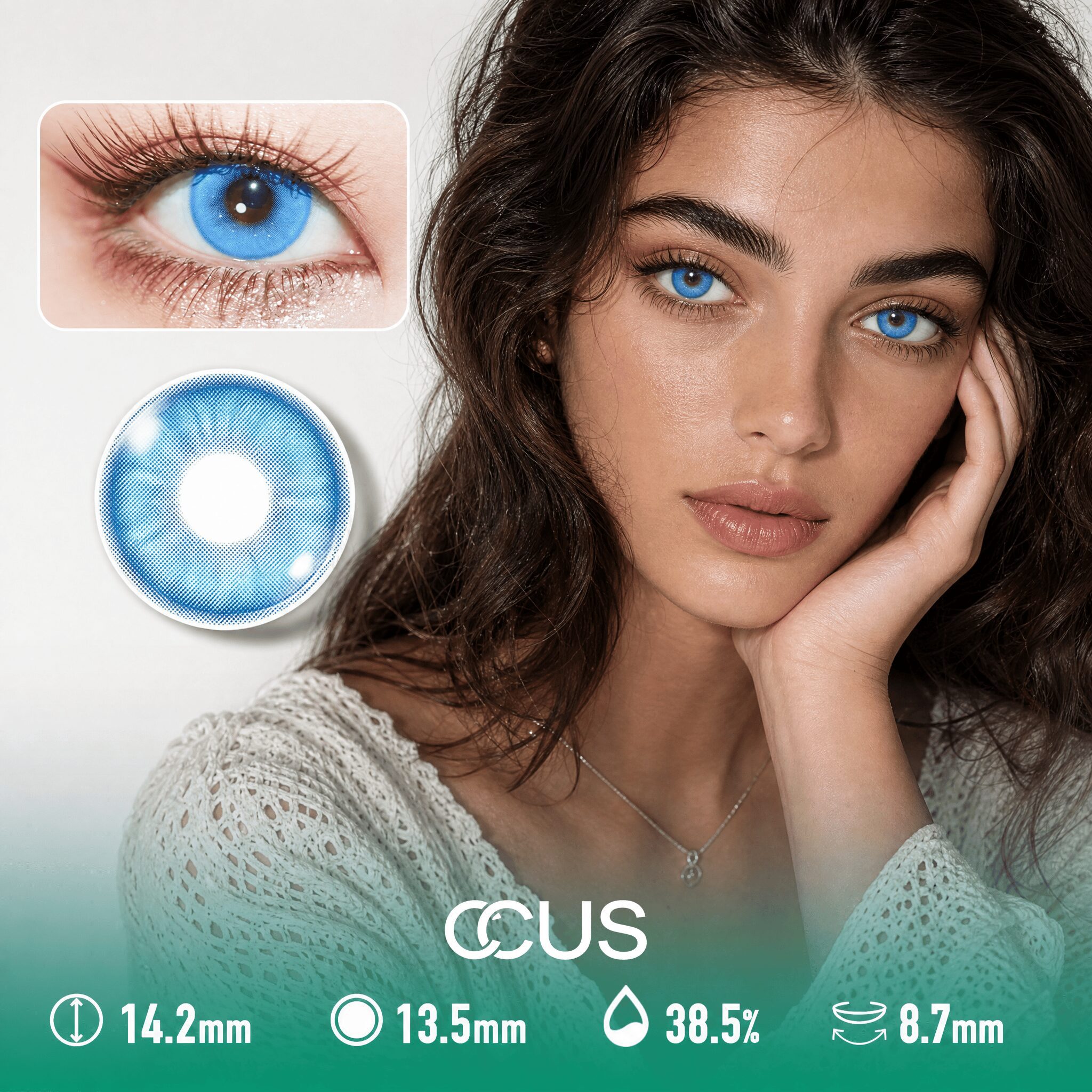 Velvet Autumn Azure Blue Contact Lenses