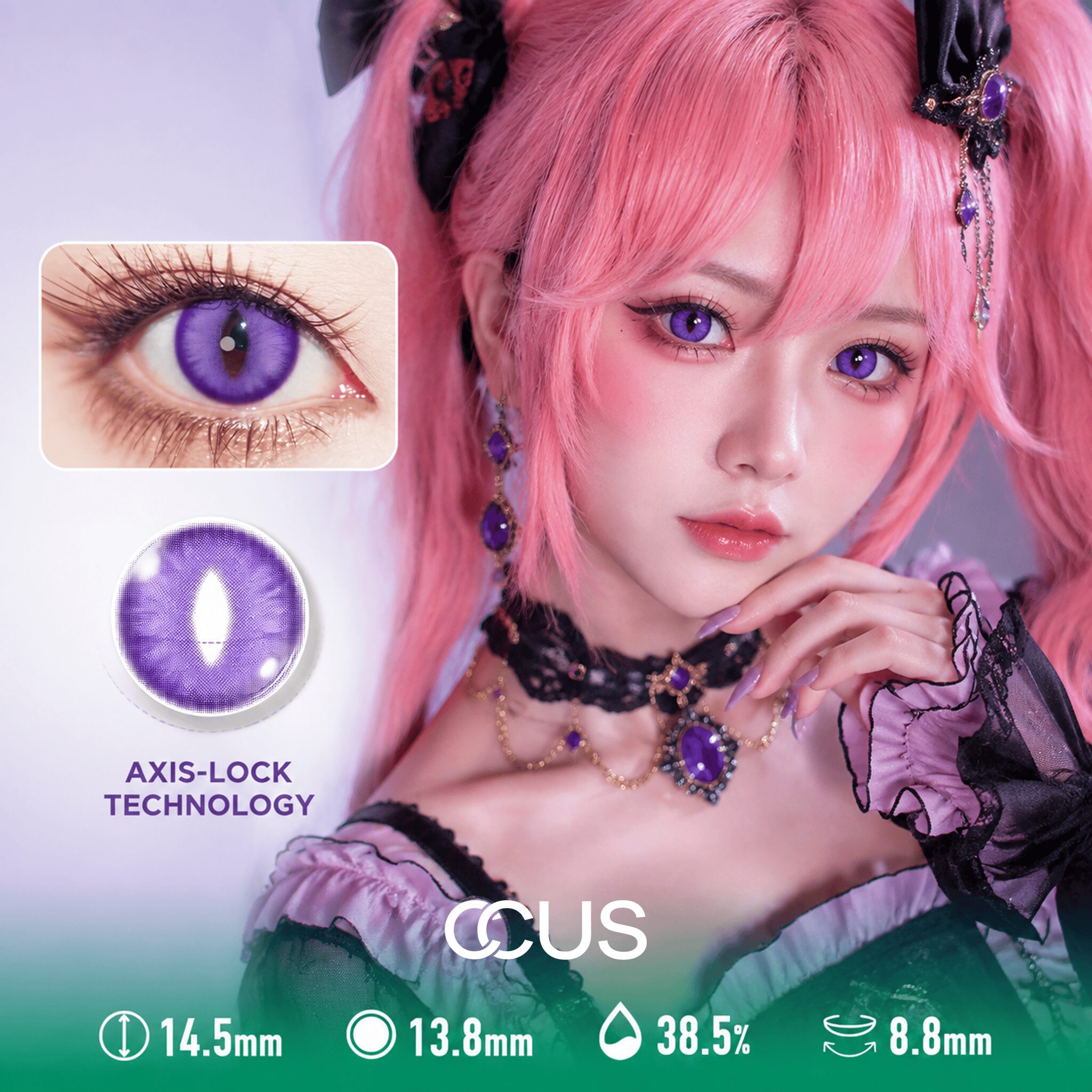 Violet Vertical Slit Beast Cosplay Contact Lenses