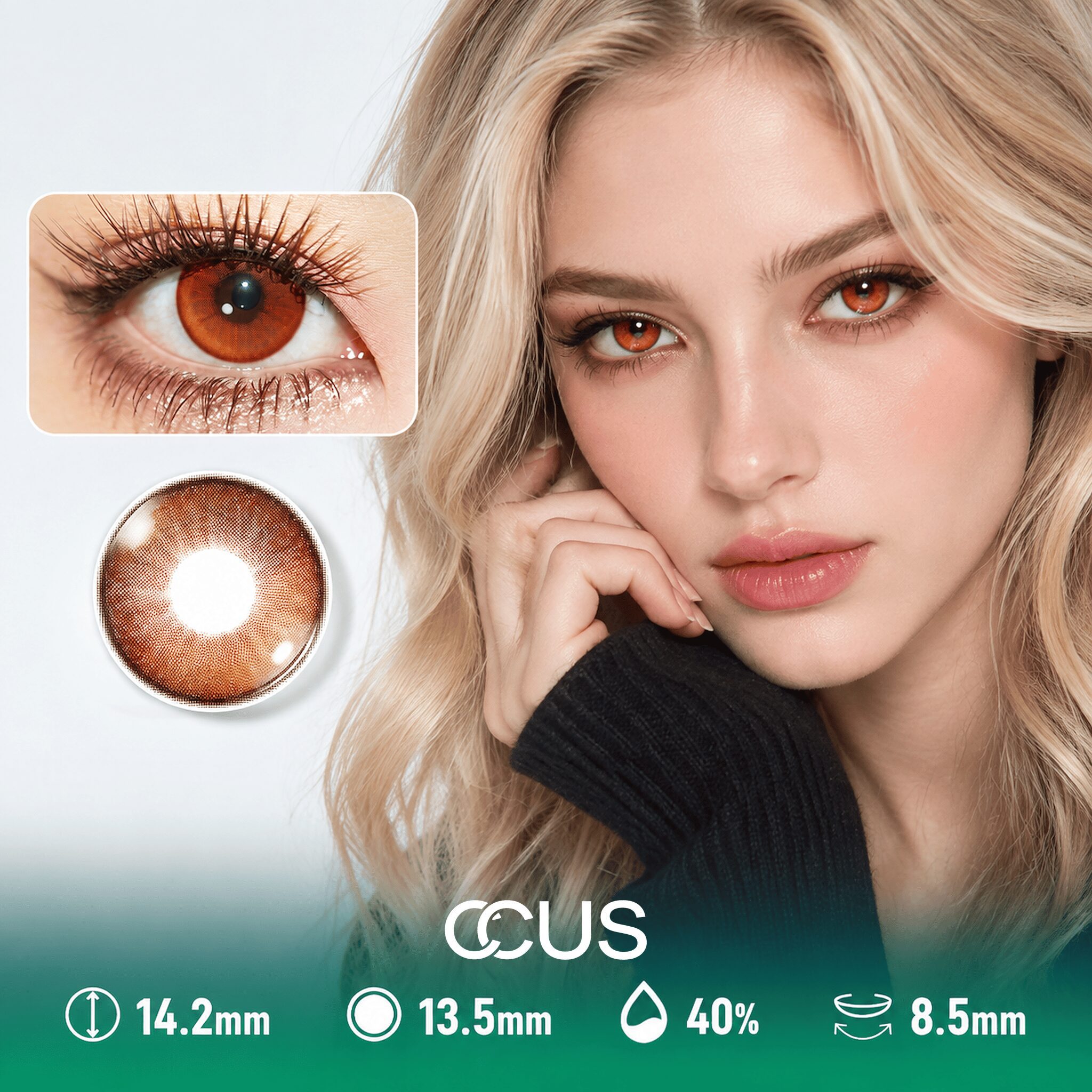 Whimsical Star Flame Red Contact Lenses