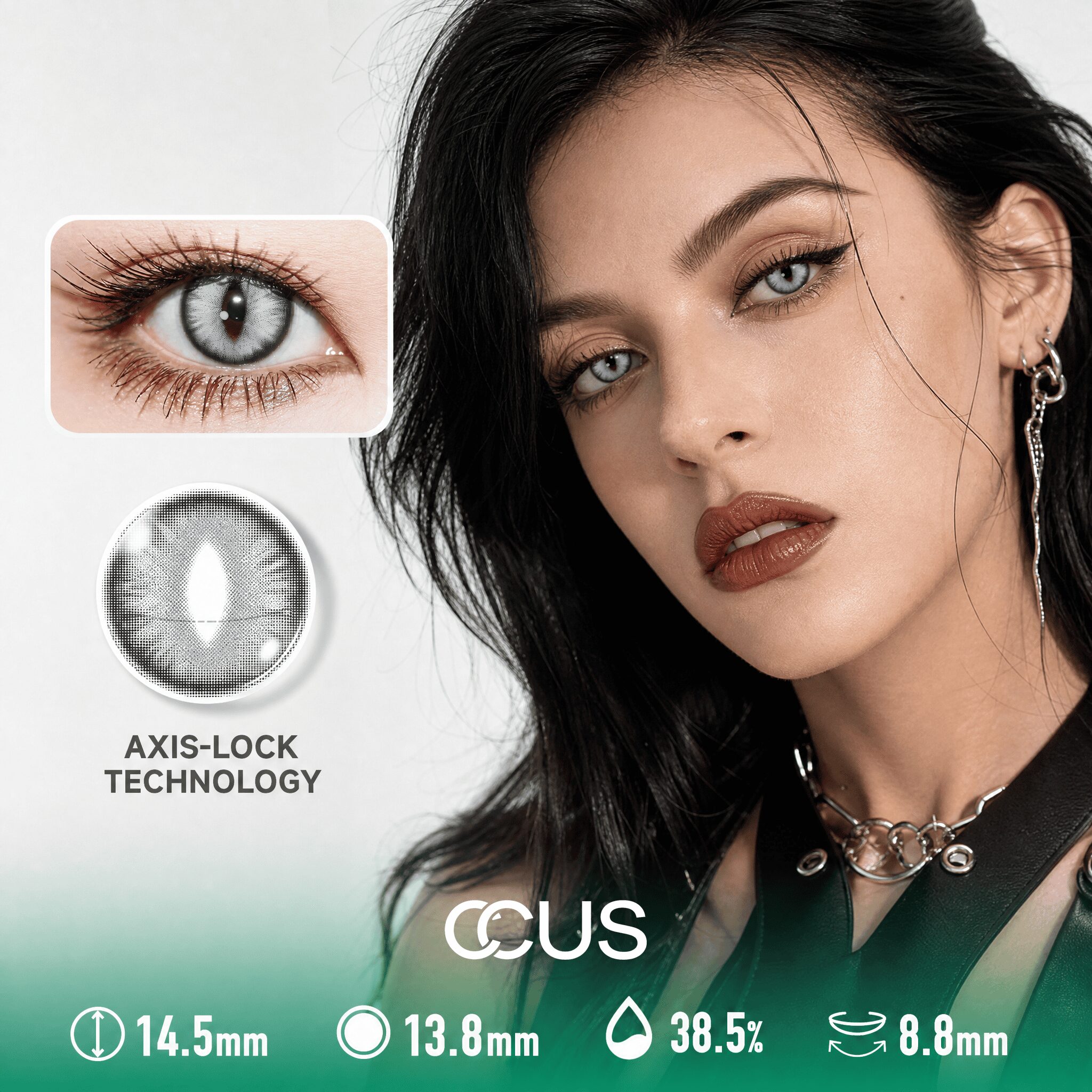 Nebula Dawn Ink Black Contact Lenses