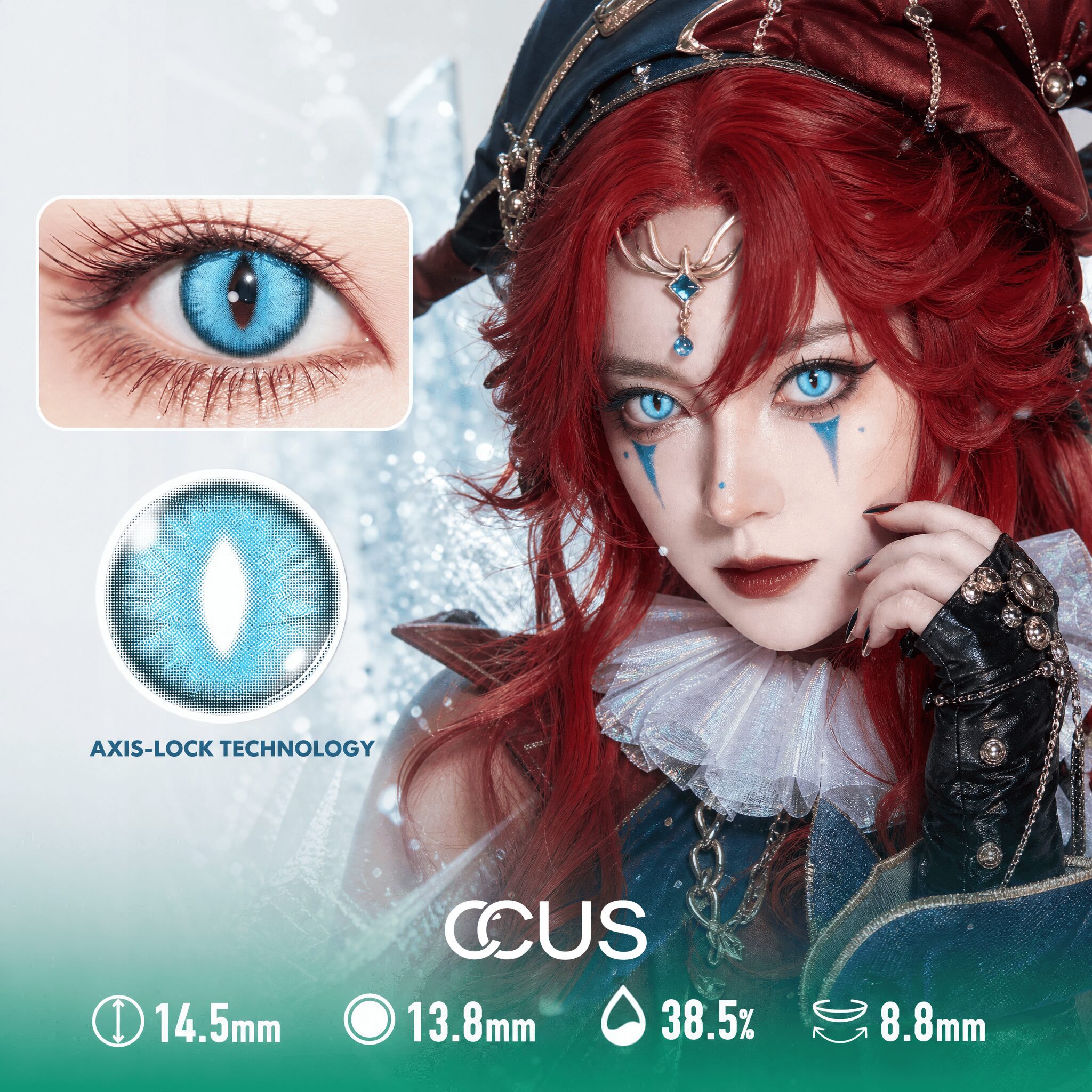 White Vertical Slit Dragon Cosplay Contact Lenses