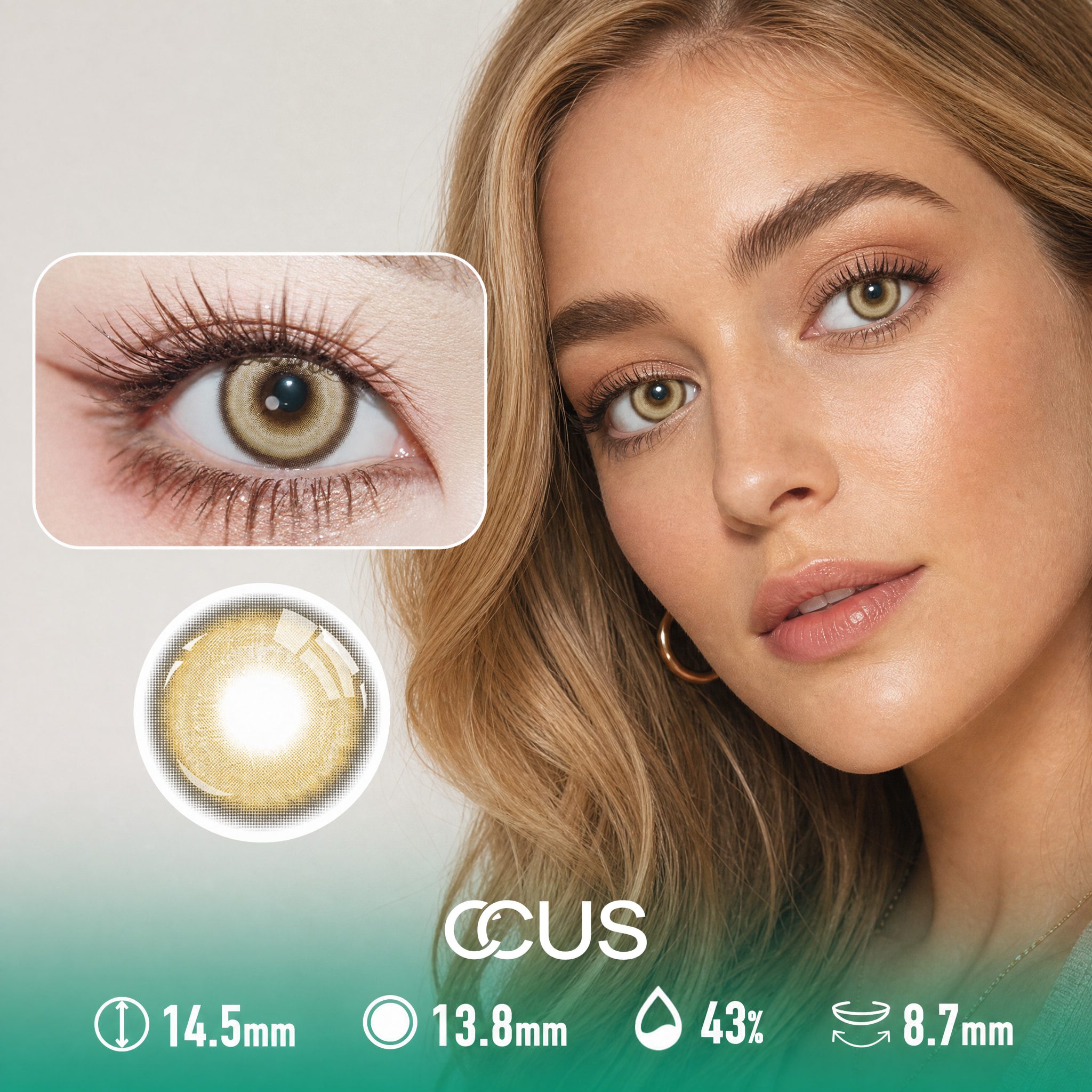 Amalfi Summer Amber Brown Contact Lenses
