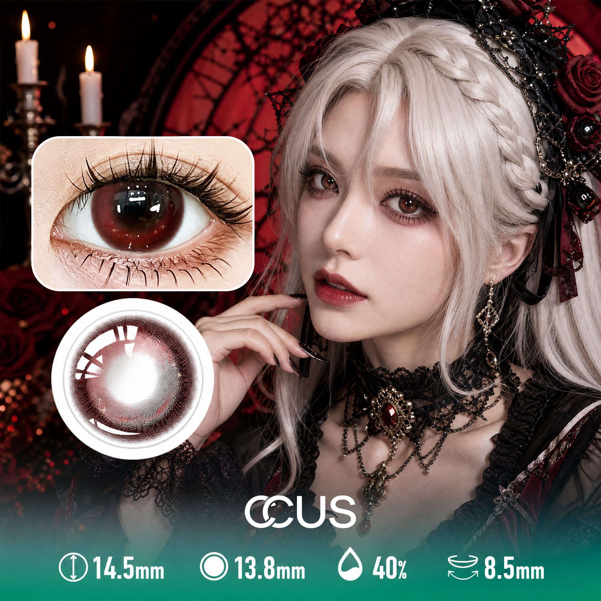 Arcane Red Contact Lenses