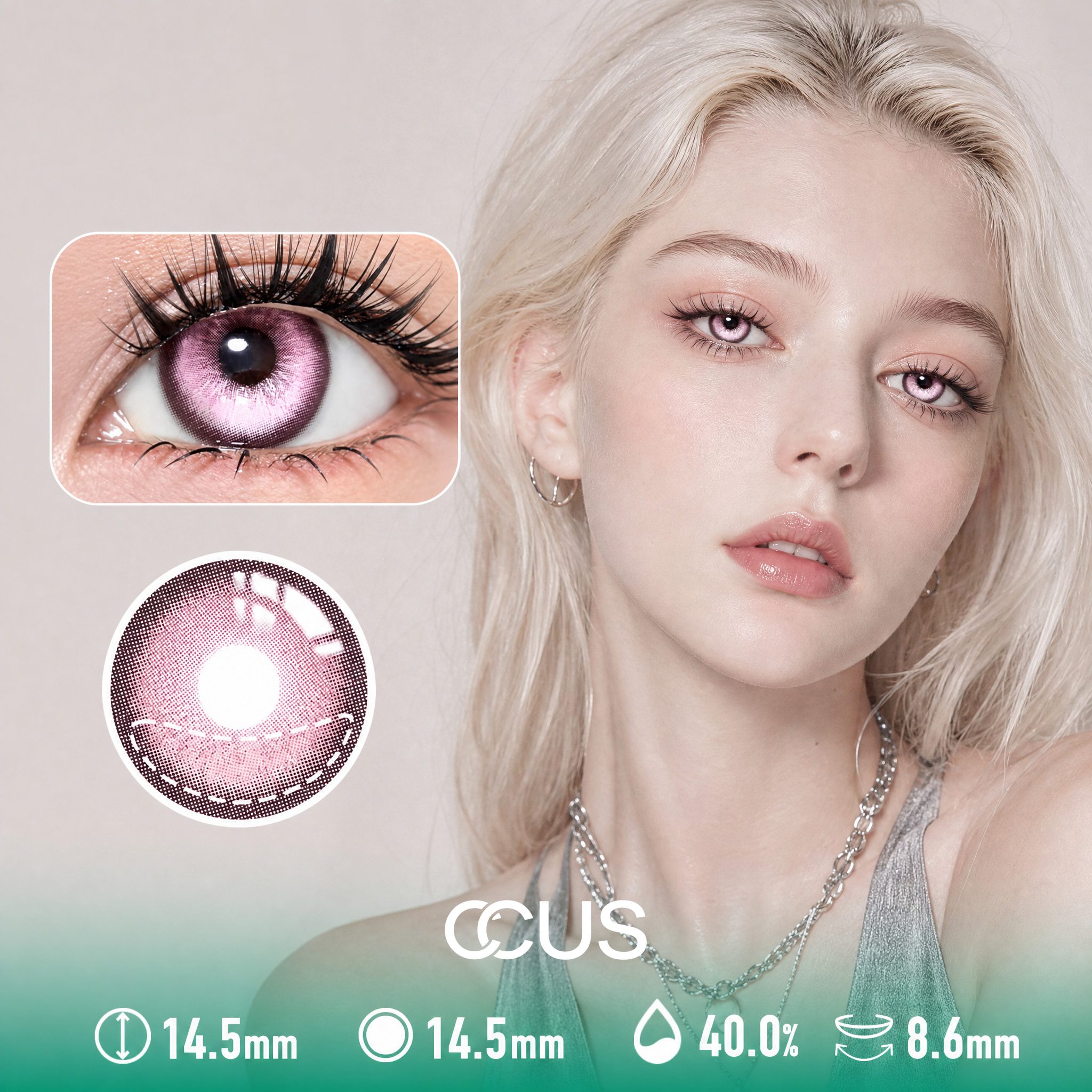 Aurora Silk Pink Contact Lenses