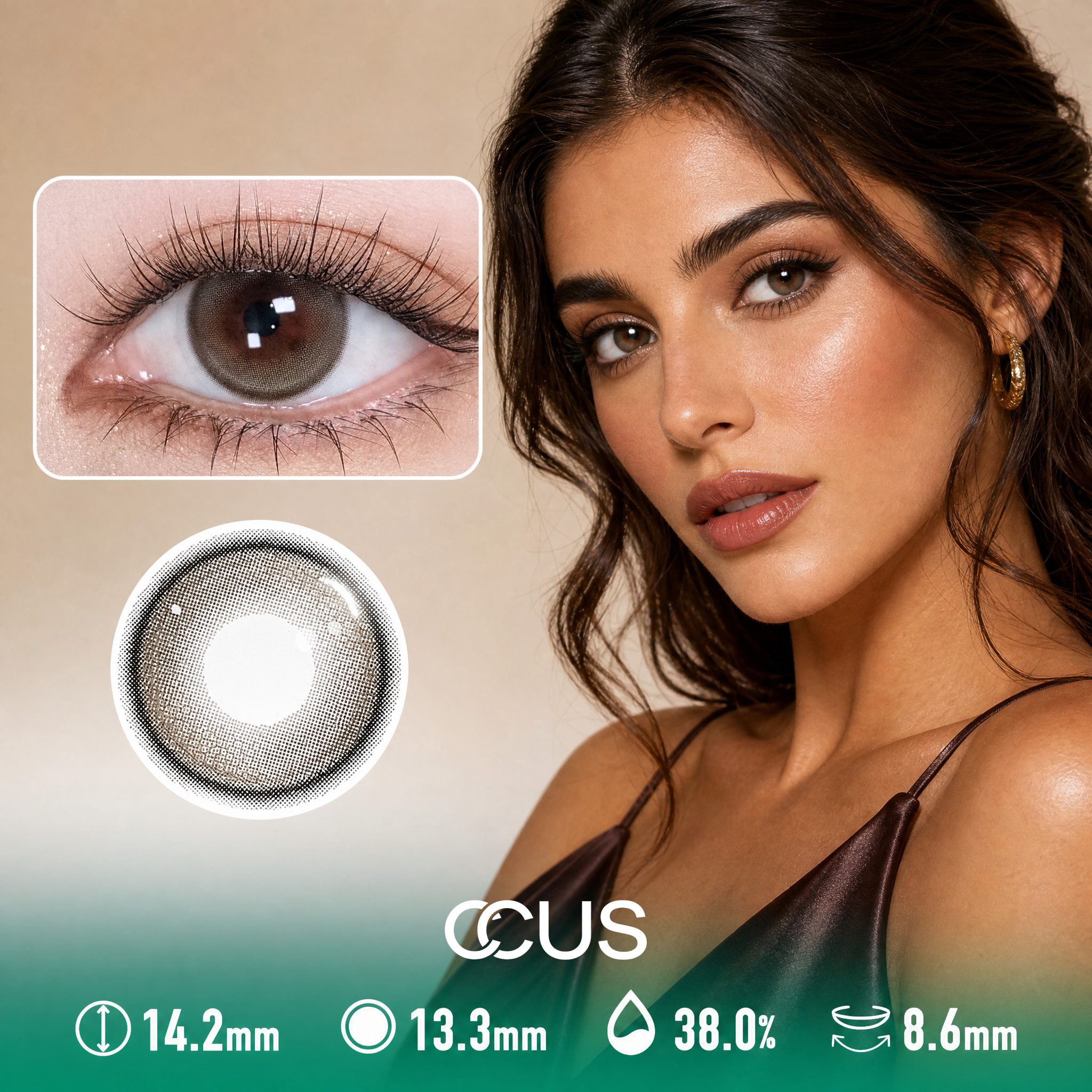 Autumn Dahlia Umber Brown Contact Lenses