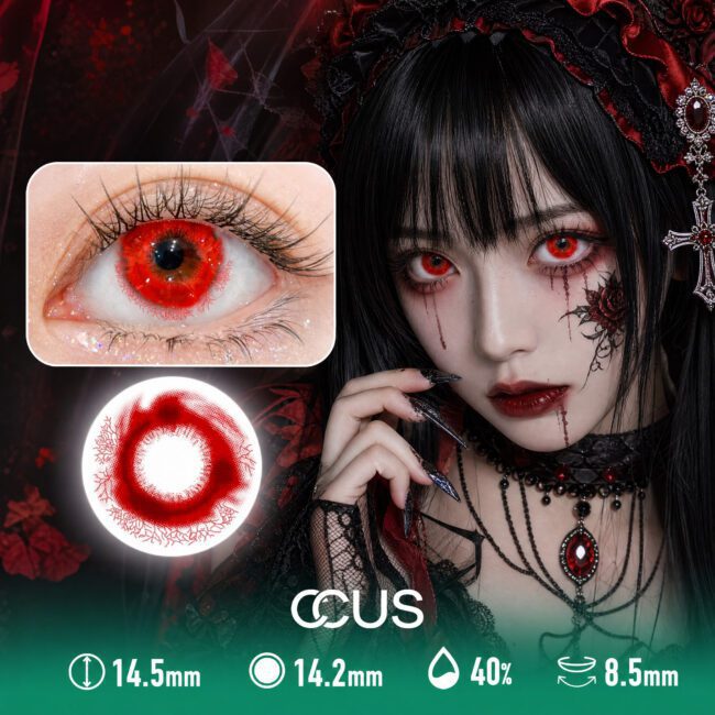 Bloodshot Veins Red Halloween horror Contact Lenses