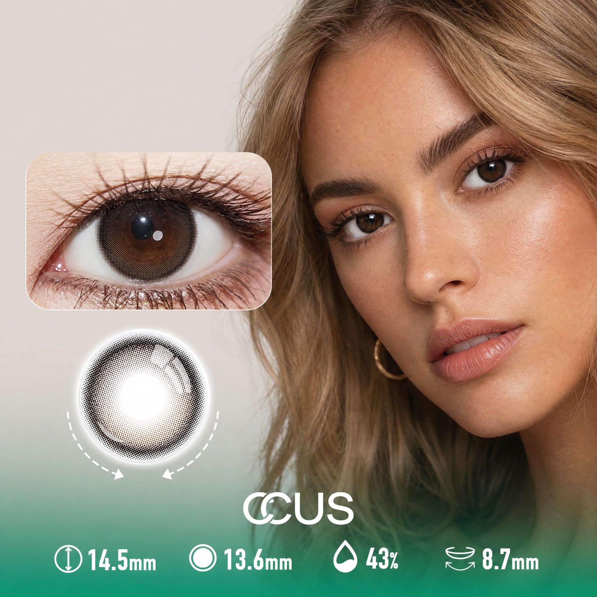 Blossom Autumn Cocoa Brown Contact Lenses - Ccus Eyewear · Premium Colored Contacts Blossom Autumn Cocoa Brown Contact Lenses