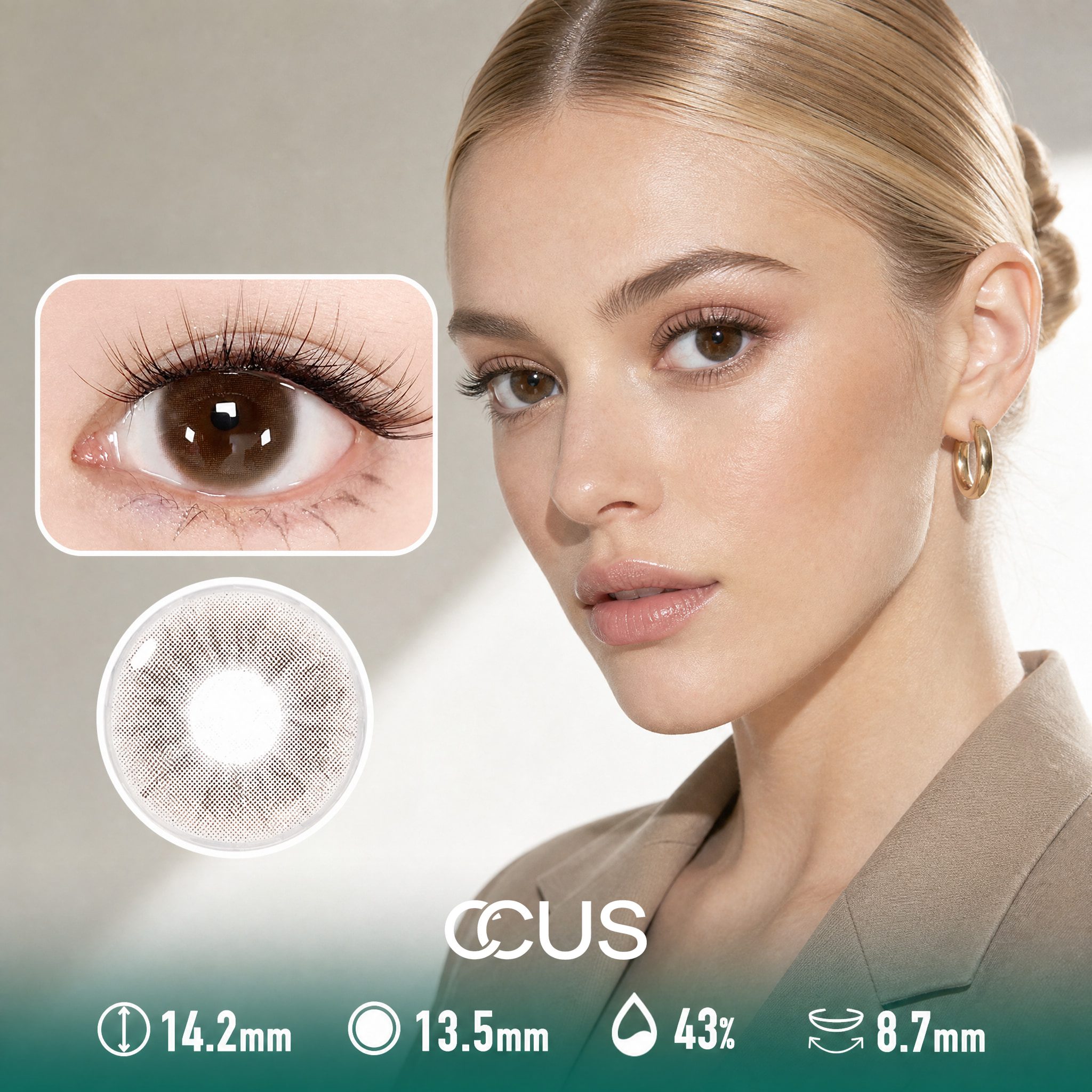 Blossom Dawn Brown Contact Lenses - Ccus Eyewear · Premium Colored Contacts Blossom Dawn Brown Contact Lenses