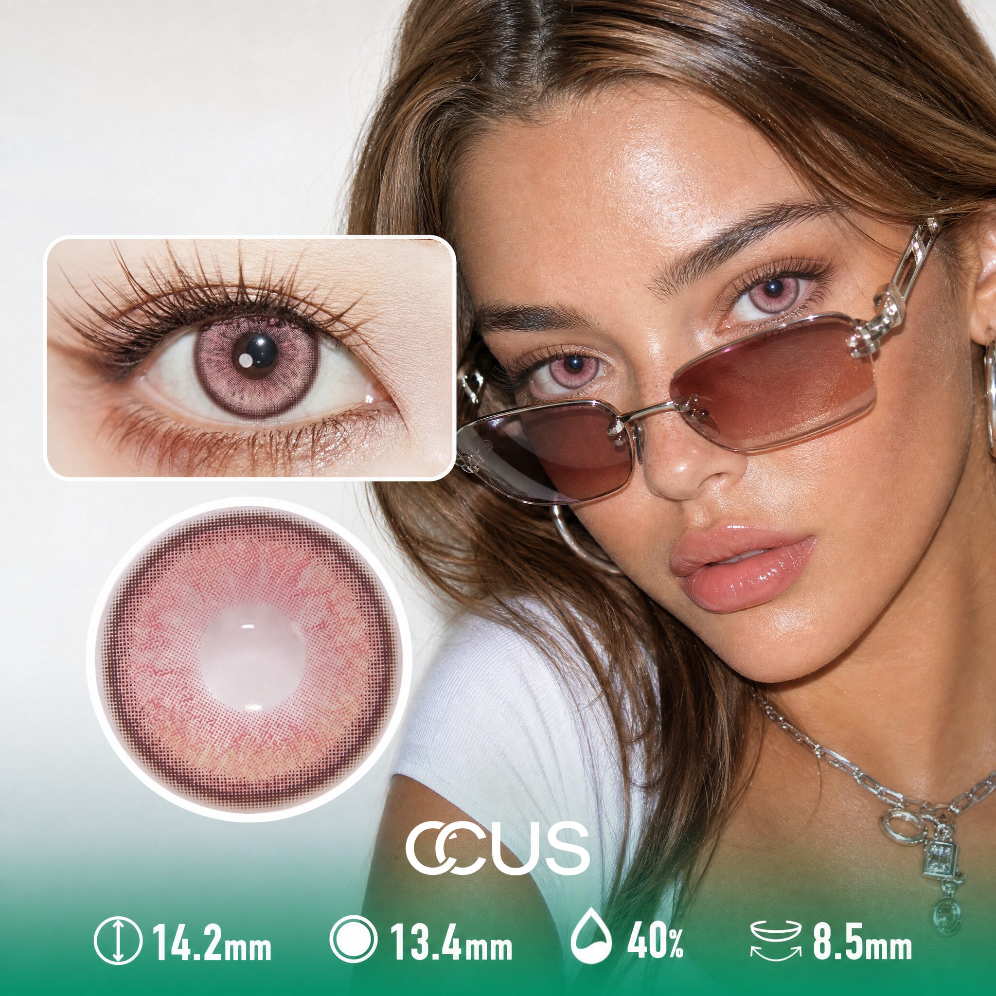 Blossom Flash Rosy Brown Contact Lenses