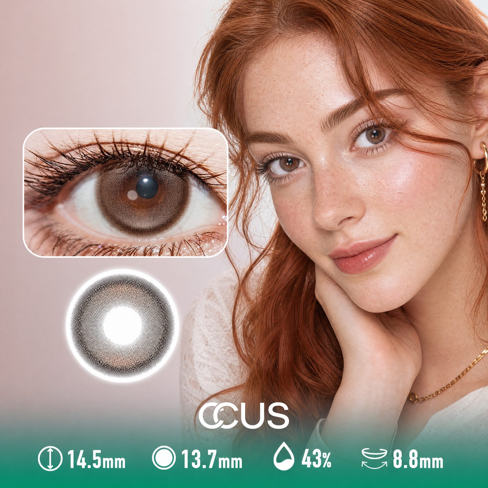 Blush Cocoa Pink Contact Lenses