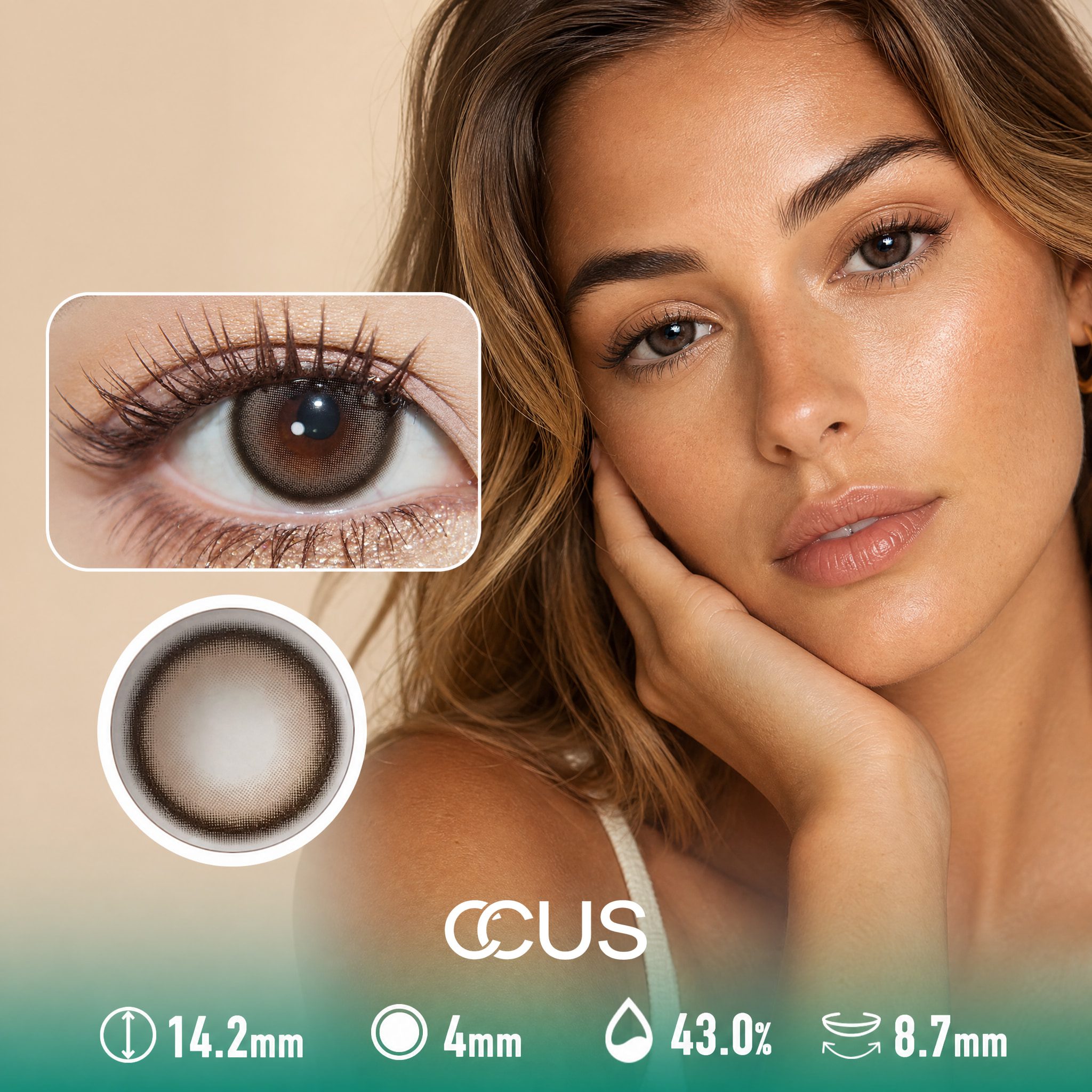 Bruges Fog Ash Brown Contact Lenses
