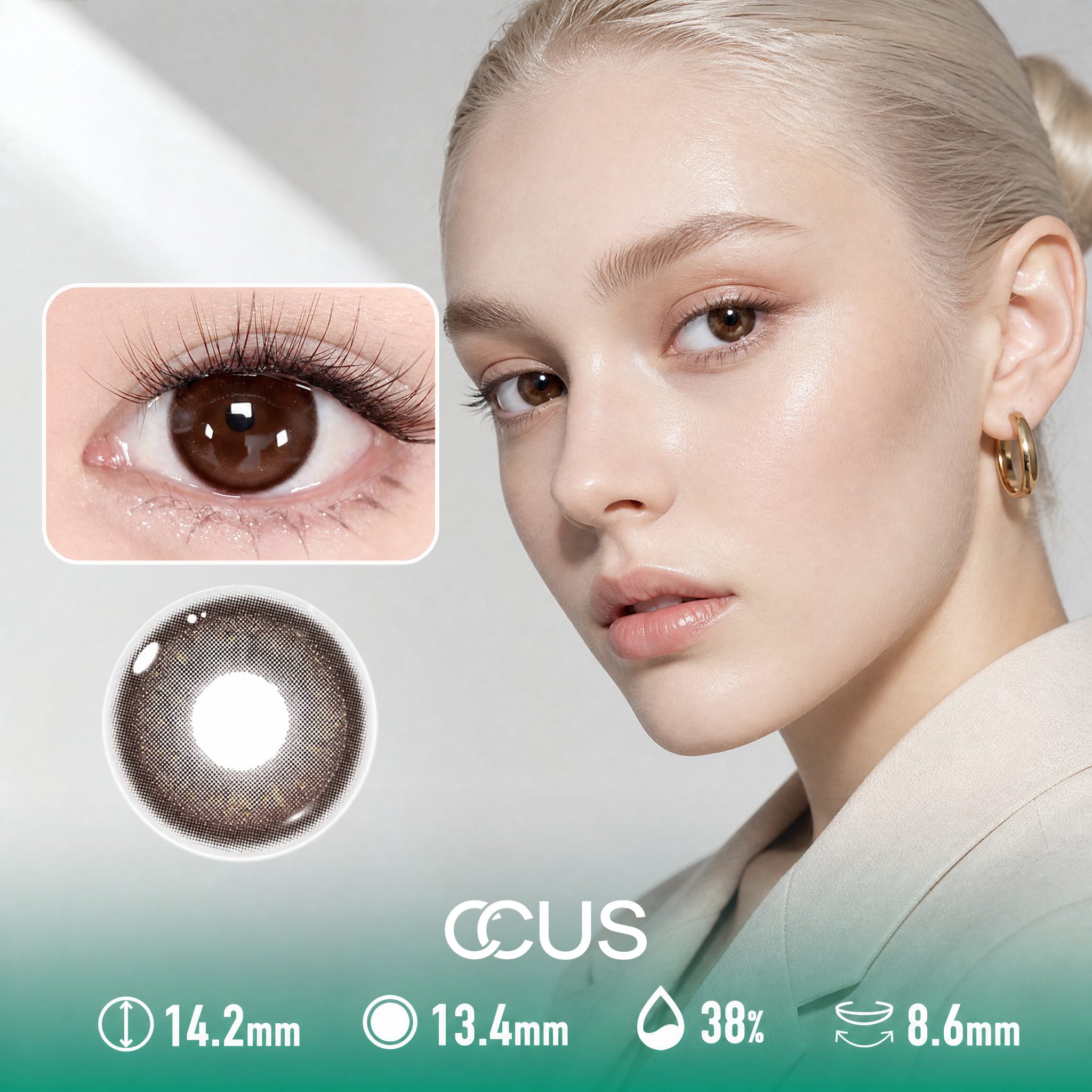Bruges Halo Brown Contact Lenses