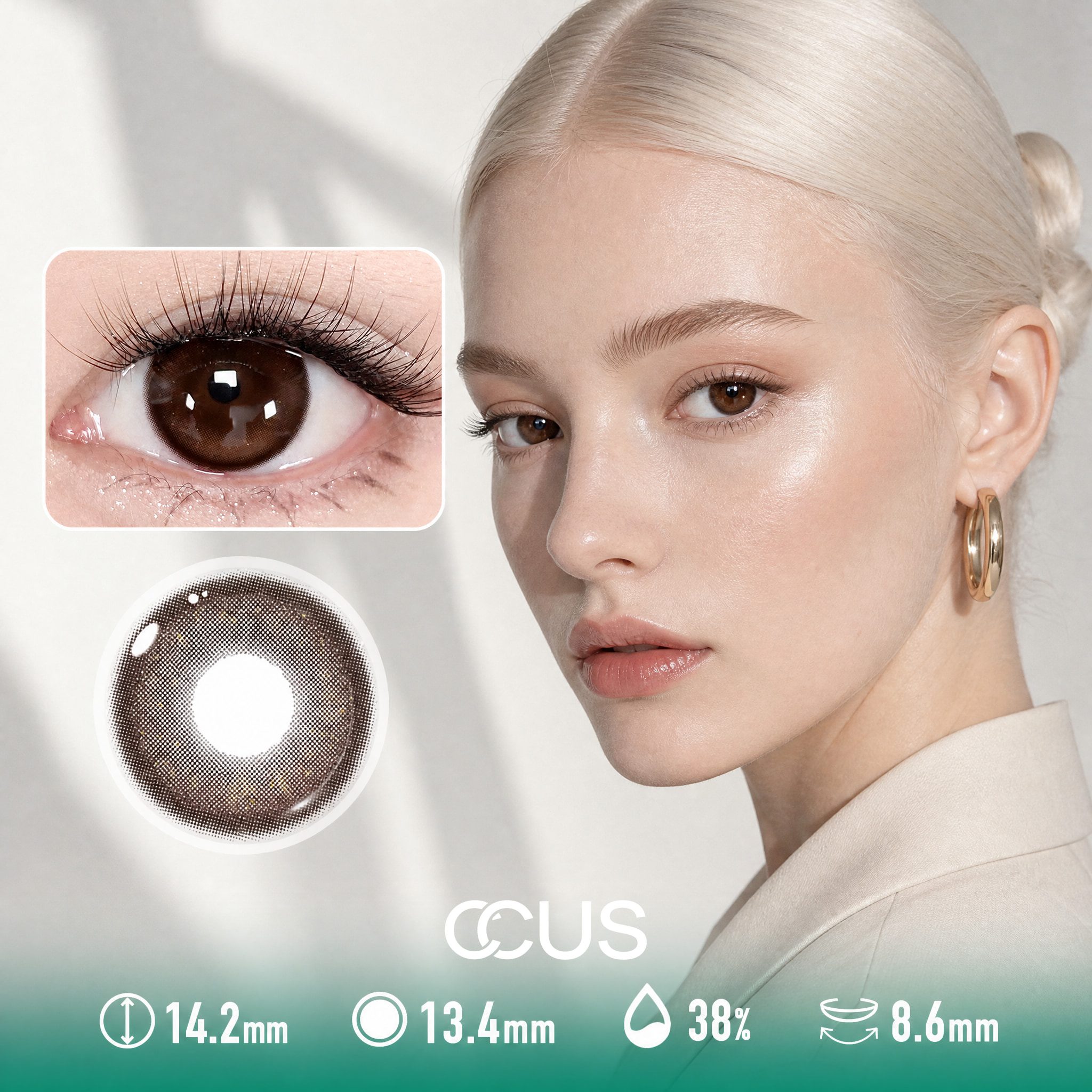Bruges Halo Brown Contact Lenses
