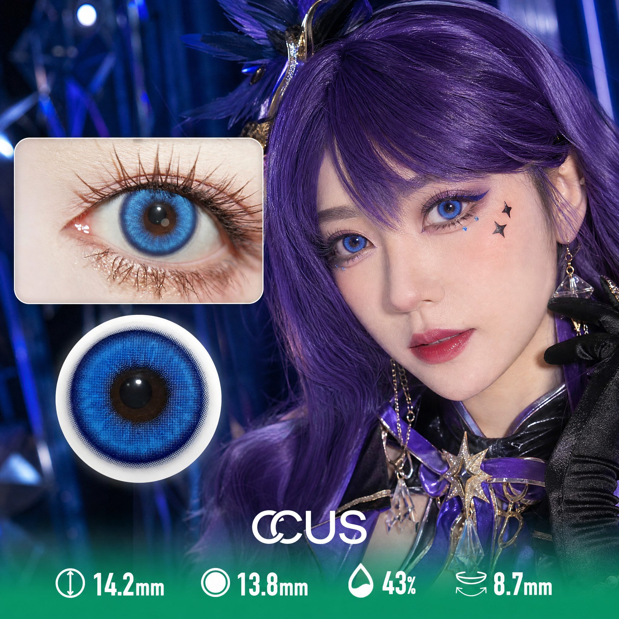 Carnival Blue Party Contact Lenses