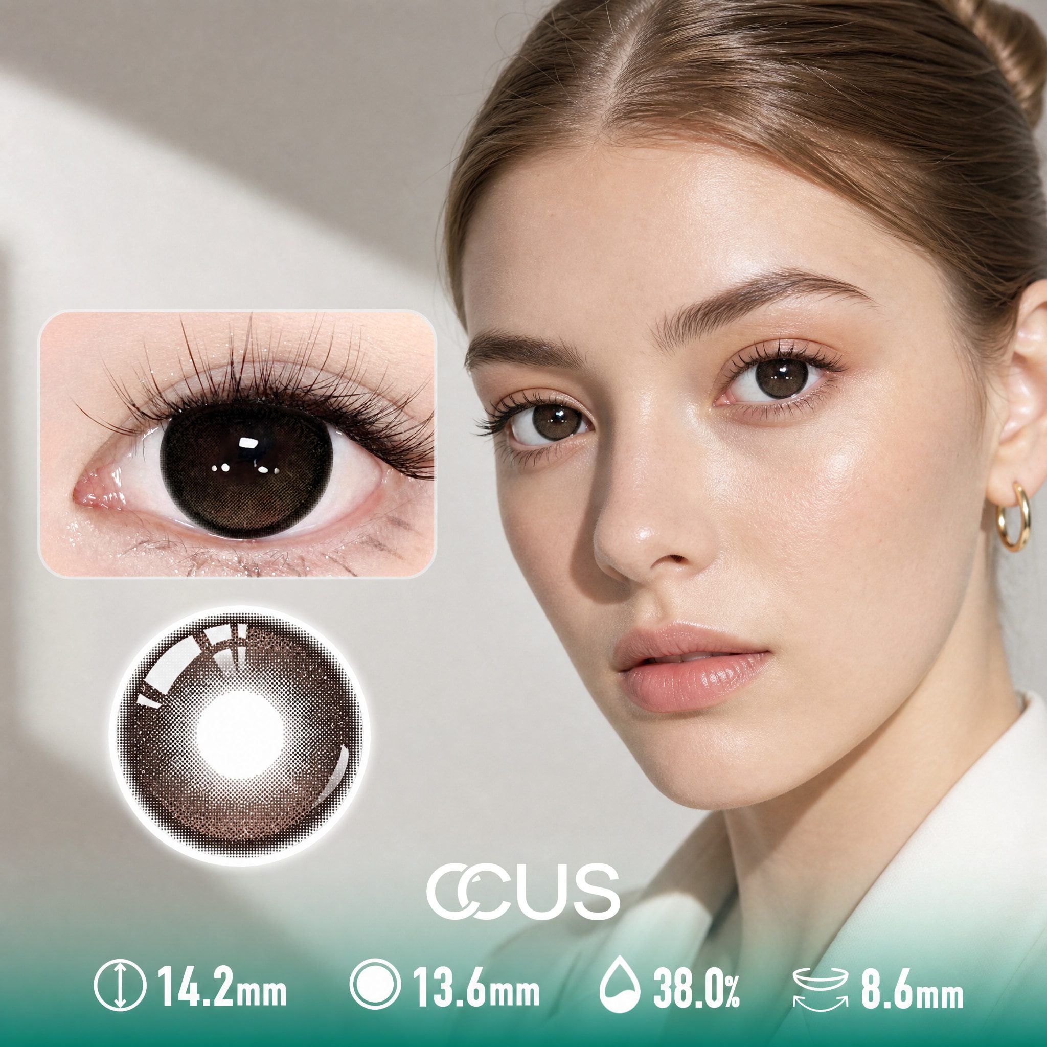 Chestnut Haze Brown Contact Lenses