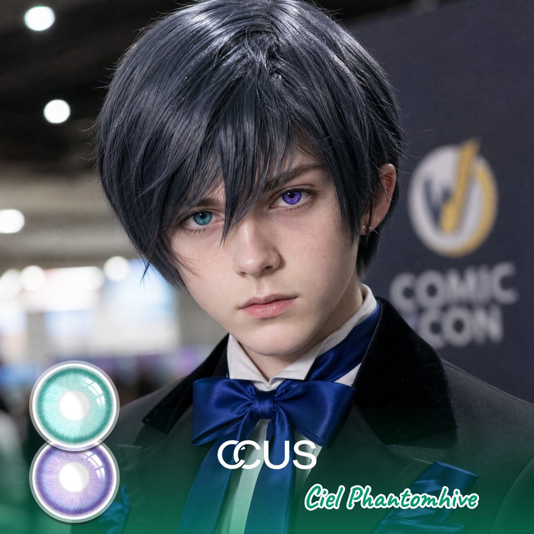 Ciel Cosplay Heterochromia Contact Lenses - Vibrant Purple 0.00 Only | Ccus Eyewear