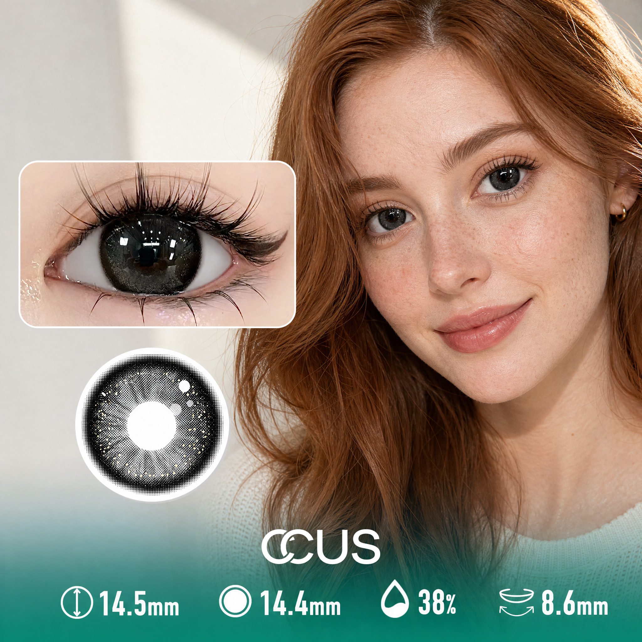 Cloud Jasmine Black Contact Lenses