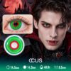 Concentric Bullseye Comic Target Green Contact Lenses