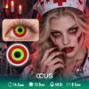 Concentric Bullseye Target Crazy Red Crazy Lens Contact Lenses