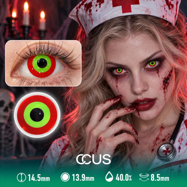 Concentric Bullseye Target Crazy Red crazy lens Contact Lenses
