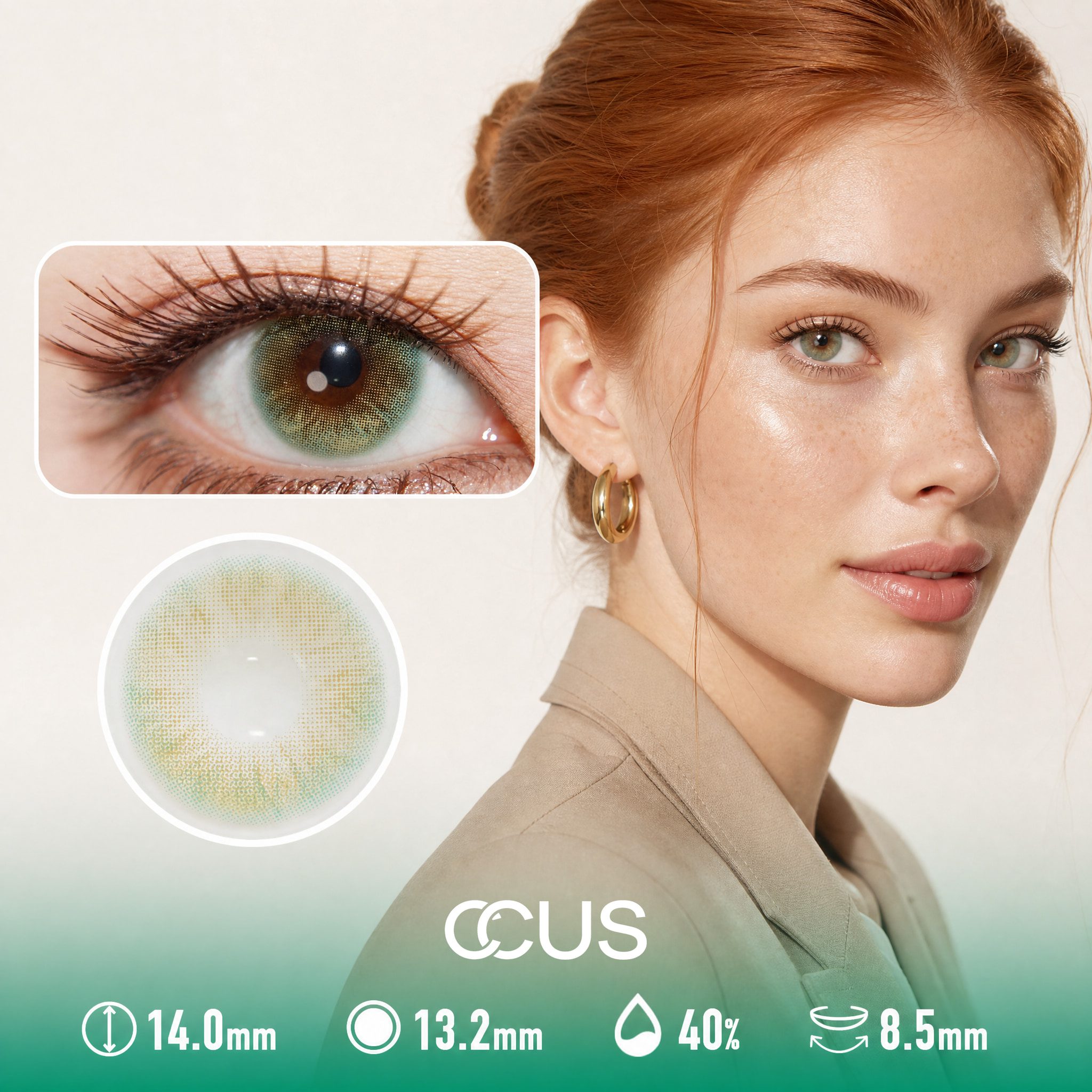 Copenhagen Dew Moss Green Contact Lenses