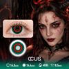 Crimson Orbit Emerald Green Contact Lenses