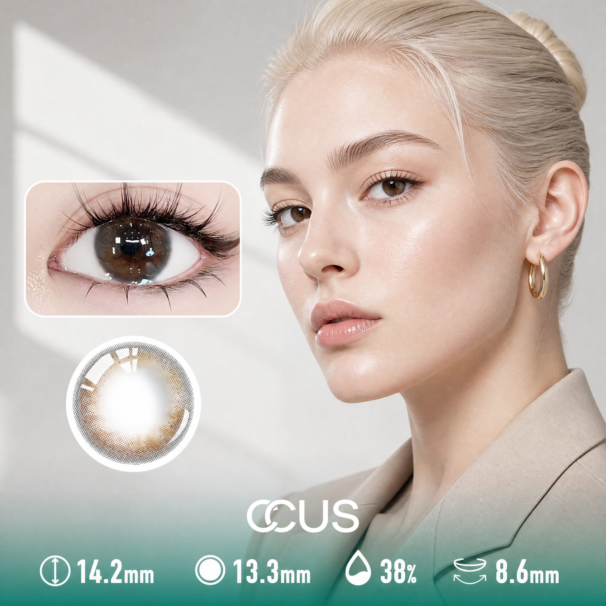 Daylight Magnolia Hazelnut Brown Contact Lenses