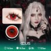 Dense Dot Mesh Red Cosplay Anime Vampire Demon Contact Lenses