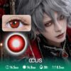 Dot Matrix Mesh Red Cosplay Gothic Dramatic Contact Lenses