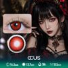 Dotted Iris Red Cosplay Dot Texture Special Effect Contact Lenses