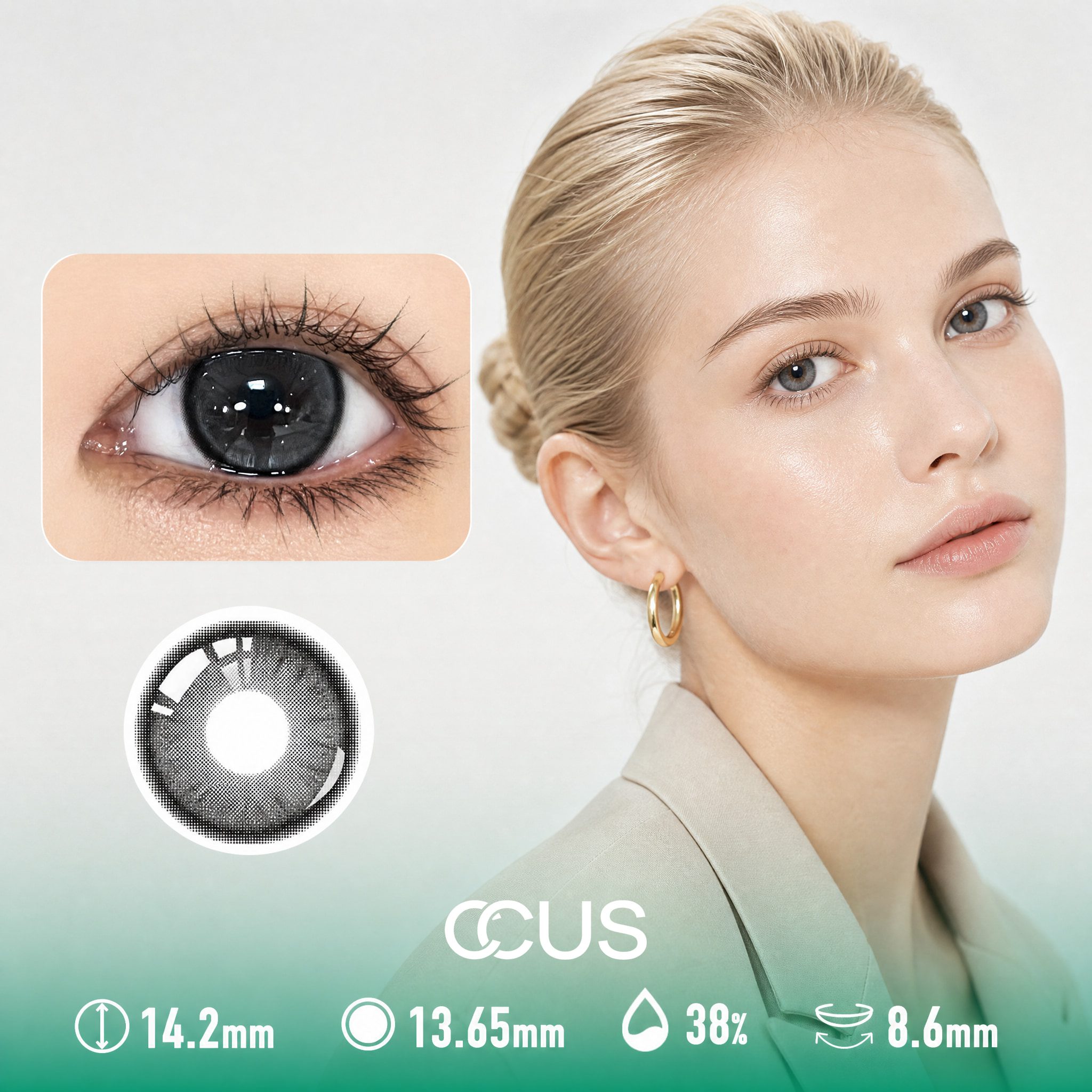 Dreamy Florence Onyx Black Contact Lenses