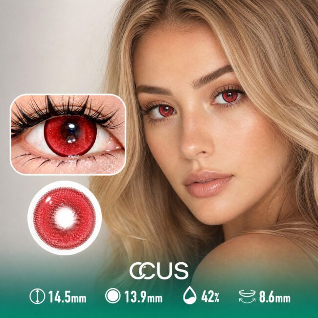Ember Kyoto Crimson Red Contact Lenses