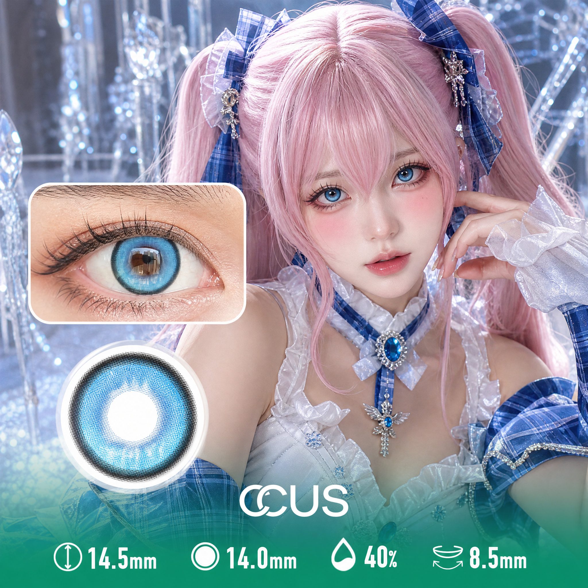 Ethereal Blue Contact Lenses - Ccus Eyewear · Premium Colored Contacts Ethereal Blue Contact Lenses