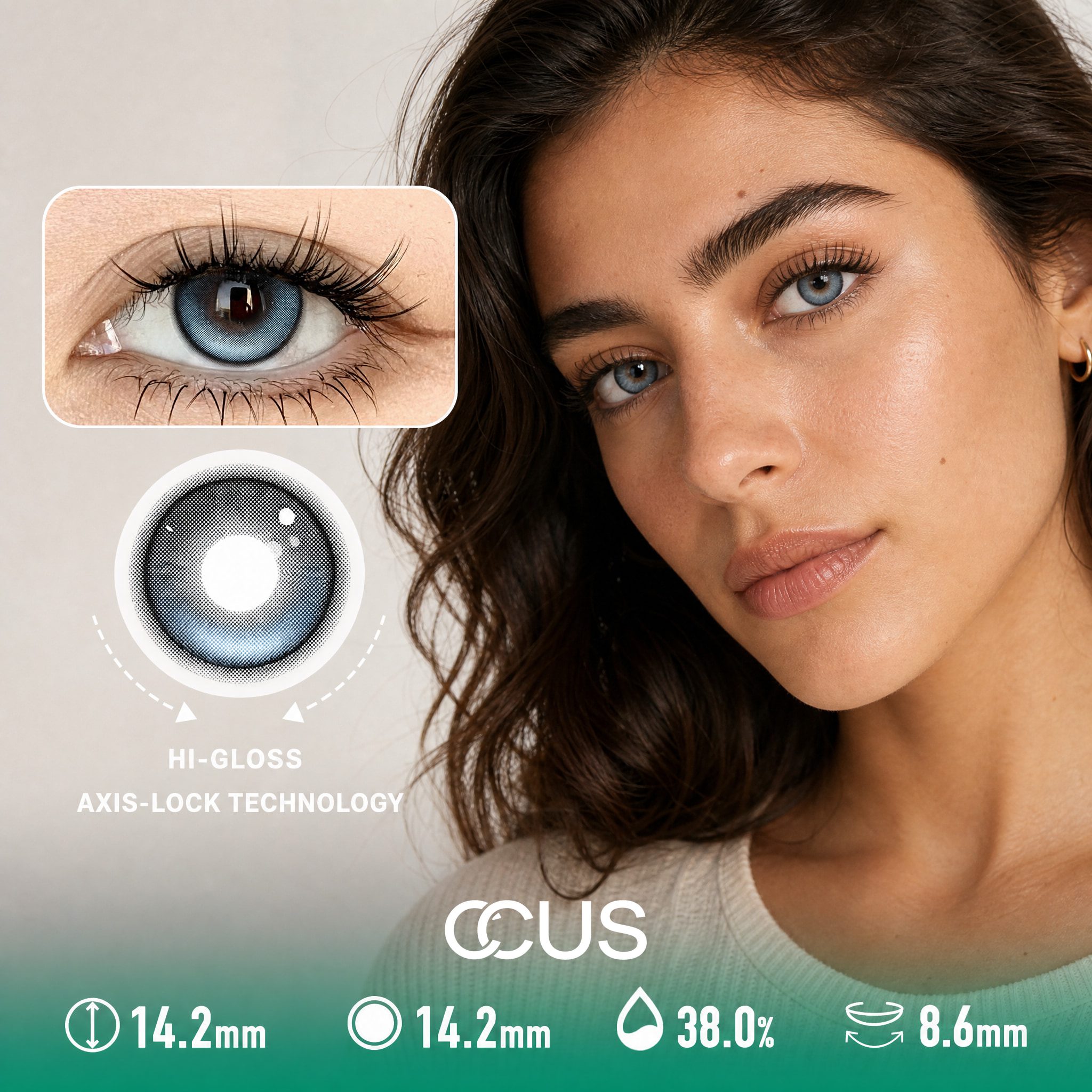 First Light Glacier Blue Contact Lenses