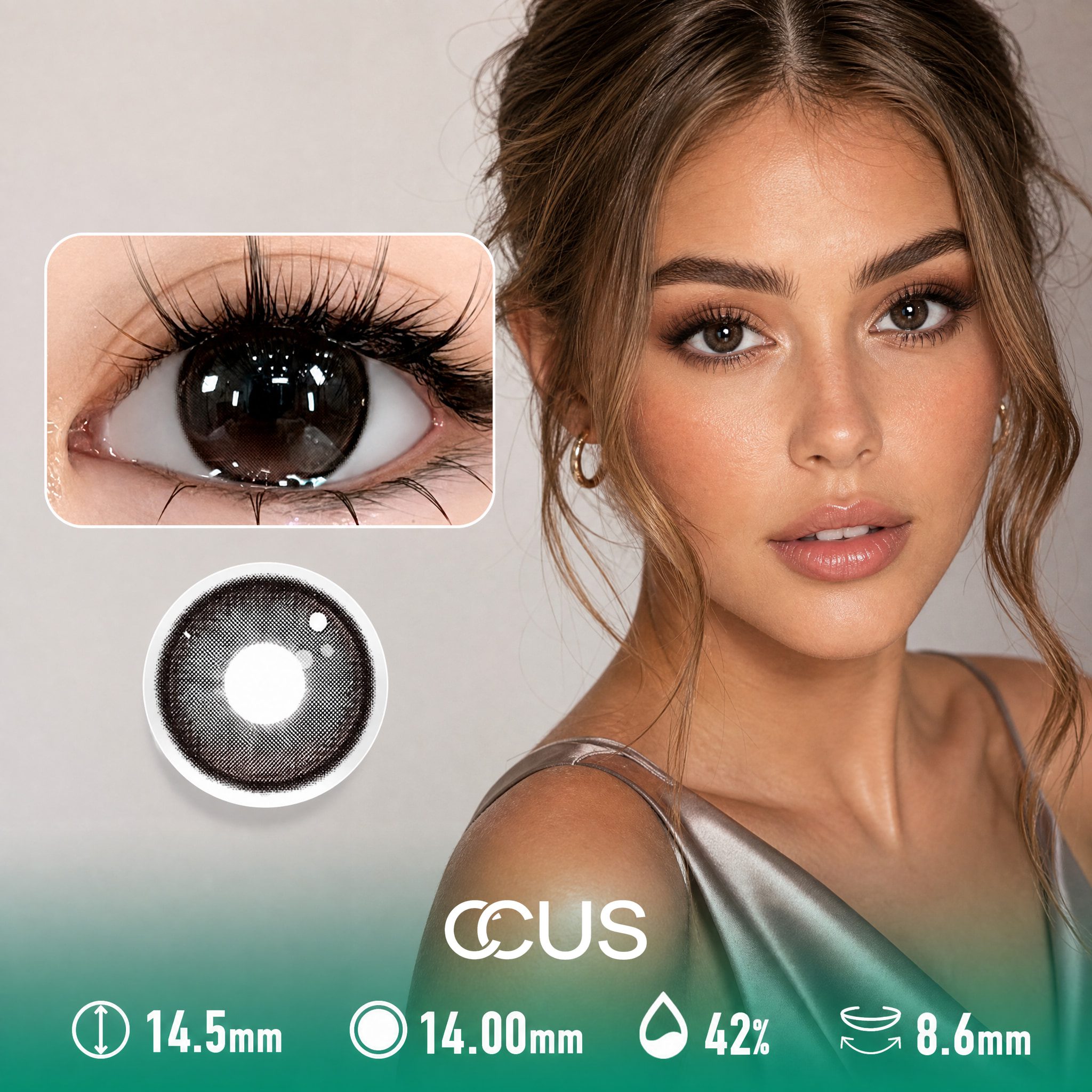 Florence Peony Brown Contact Lenses