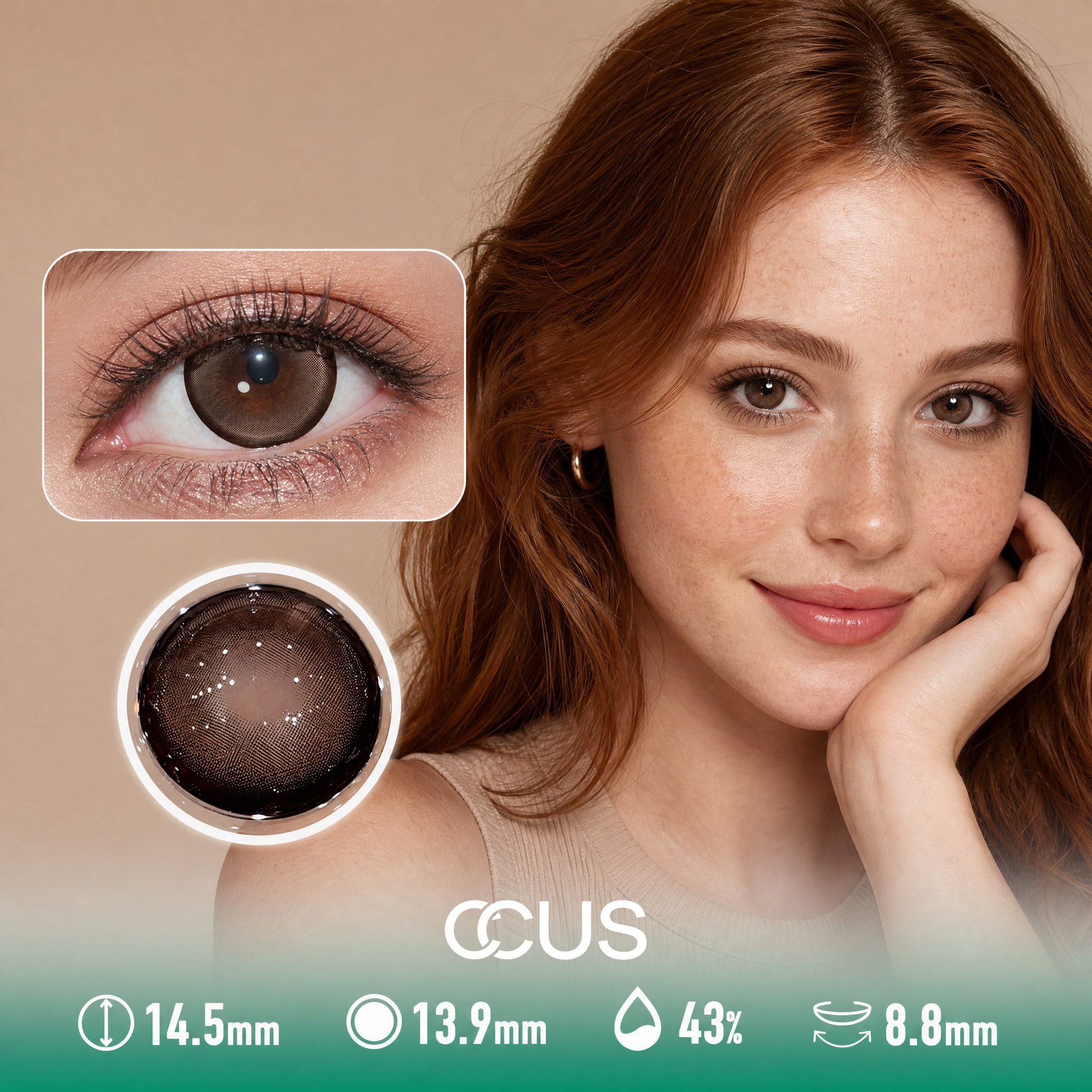 Florence Truffle Brown Contact Lenses