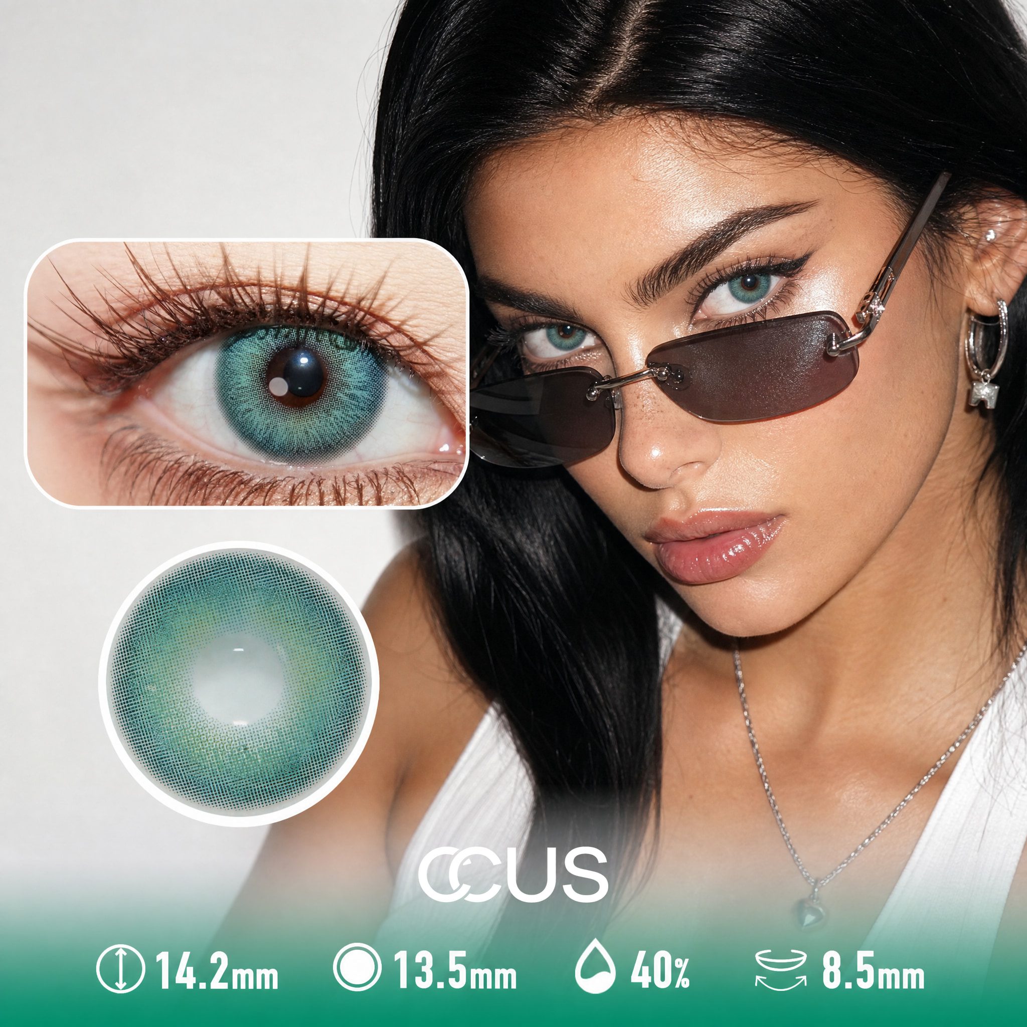 Frost Fern Green Contact Lenses