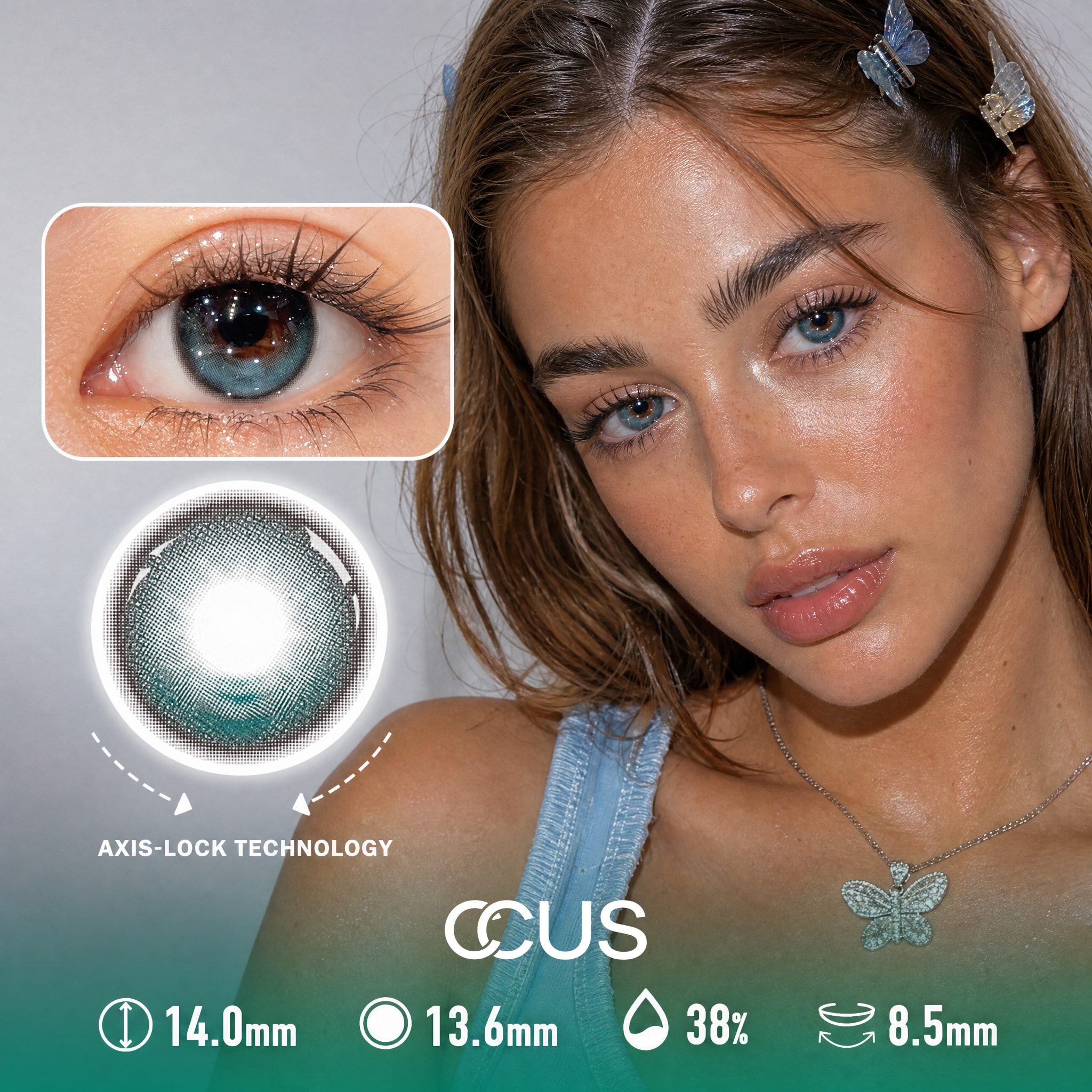 Frosted Lagoon Seafoam Emerald Green Contact Lenses