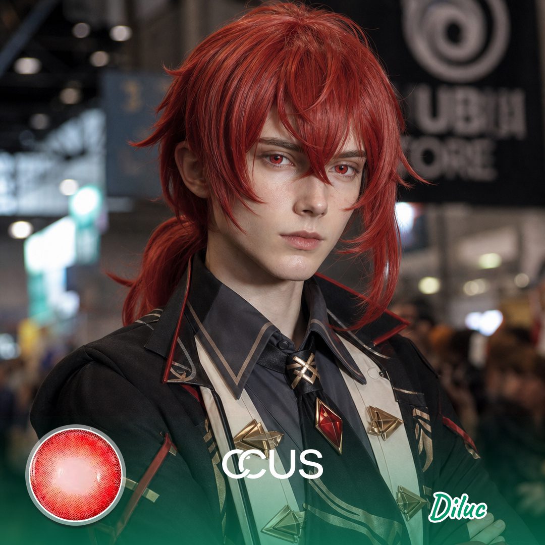 Genshin Impact Diluc Cosplay Contact Lenses | Ccus Eyewear