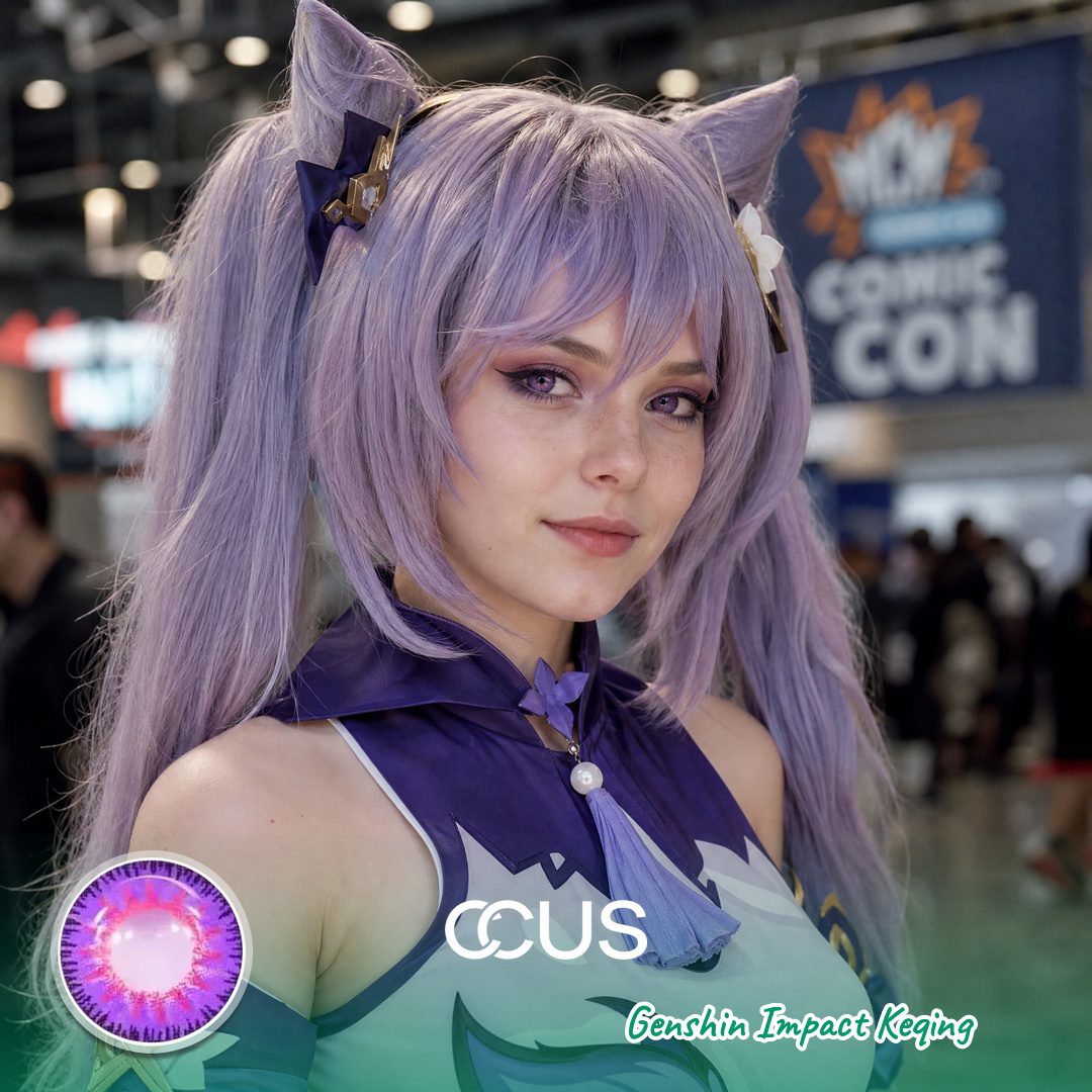 Genshin Impact Keqing Cosplay Contact Lenses | CCUS Eyewear