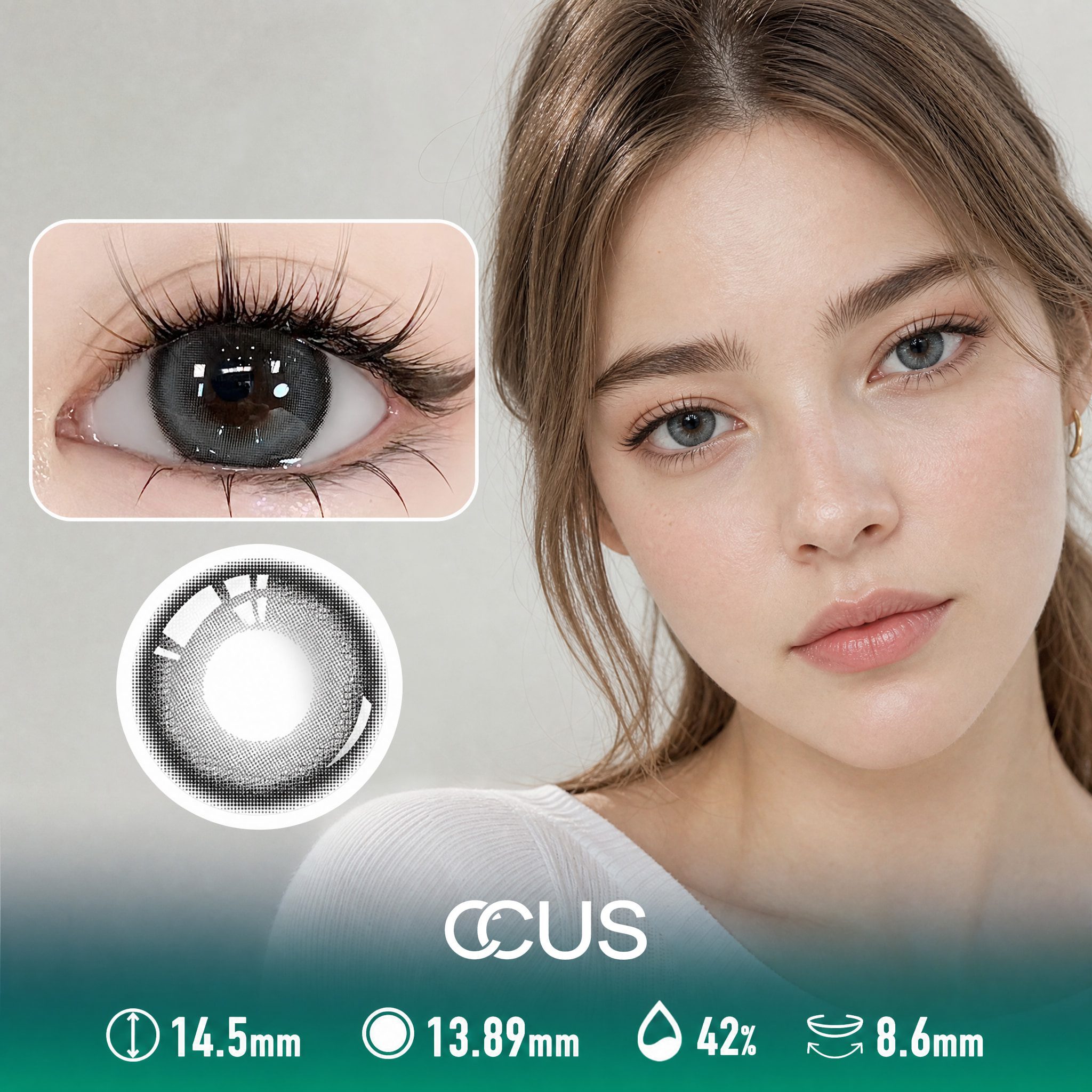 Glass Prague Cloud Grey Contact Lenses