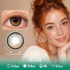 Golden Halo Amber Brown Contact Lenses - Ccus Eyewear · Premium Colored Contacts Golden Halo Amber Brown Contact Lenses